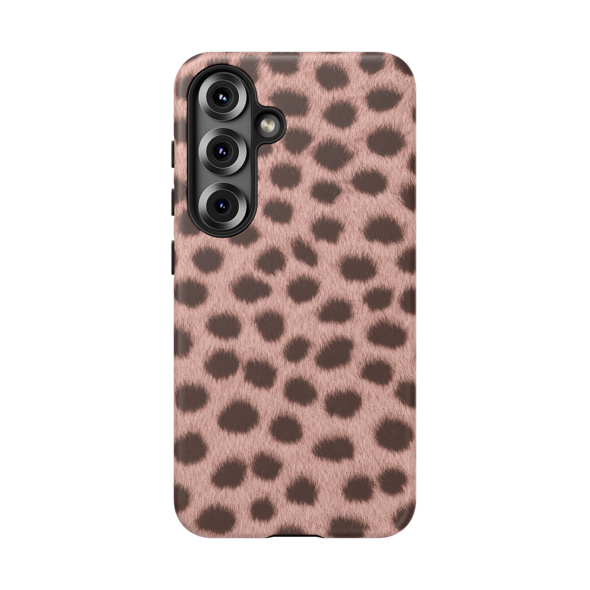 Pink Cheetah Print Phone Case - Blush Real Spot Tough Case for iPhone and Samsung, Soft Animal Print
