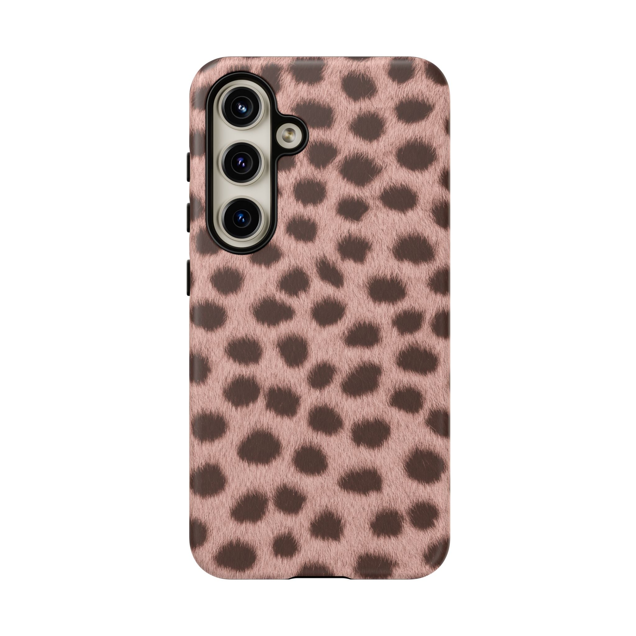 Pink Cheetah Print Phone Case - Blush Real Spot Tough Case for iPhone and Samsung, Soft Animal Print