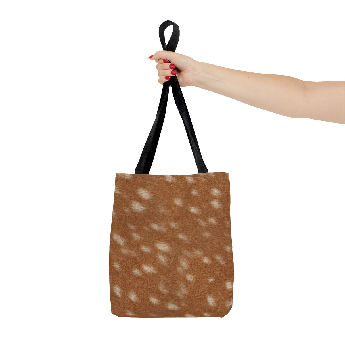 Deer print tote bag — photographic fawn markings on sturdy canvas
