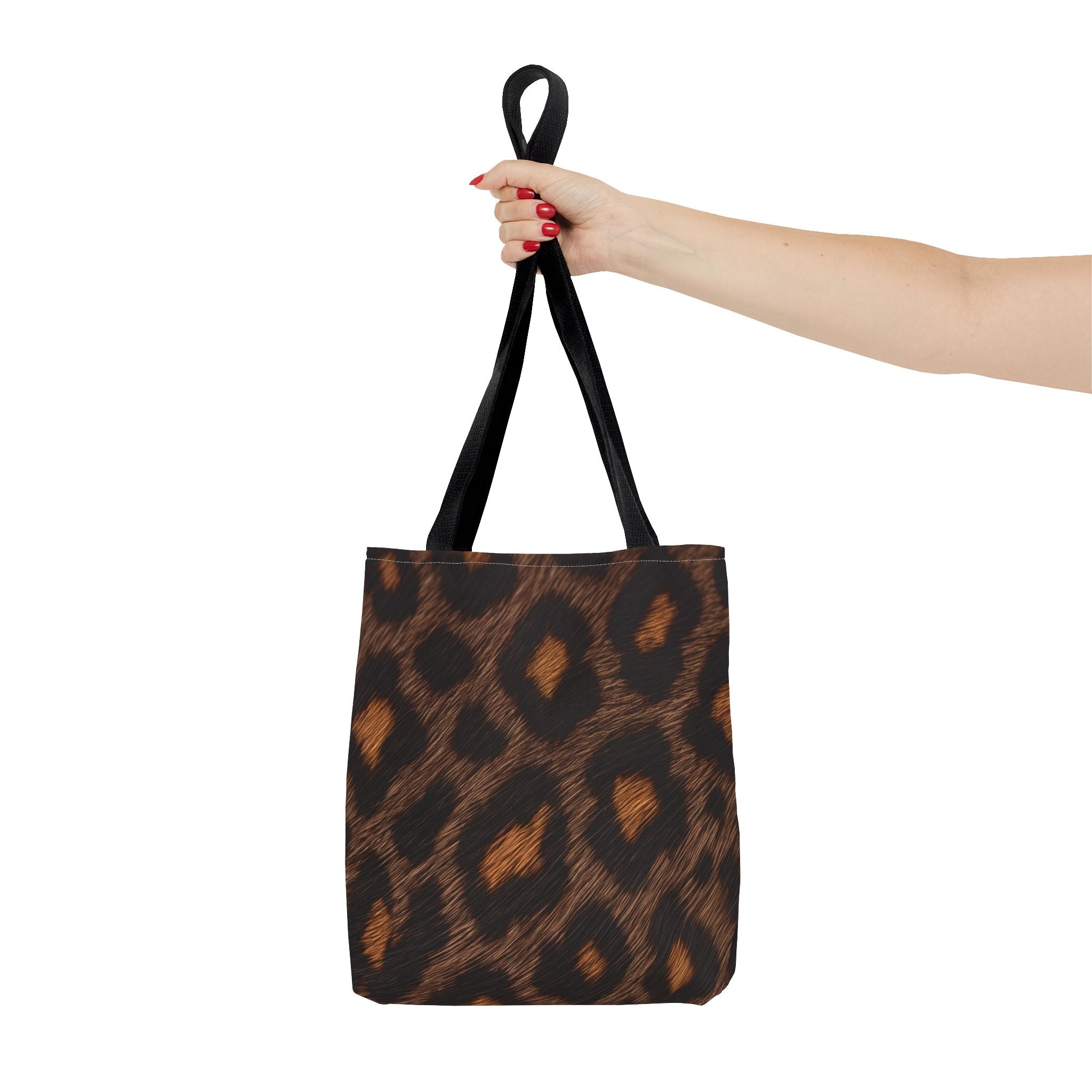 Dark Leopard Print Tote Bag - After Dark Espresso Canvas Tote, Moody Animal Print Shoulder Bag, 3 Sizes