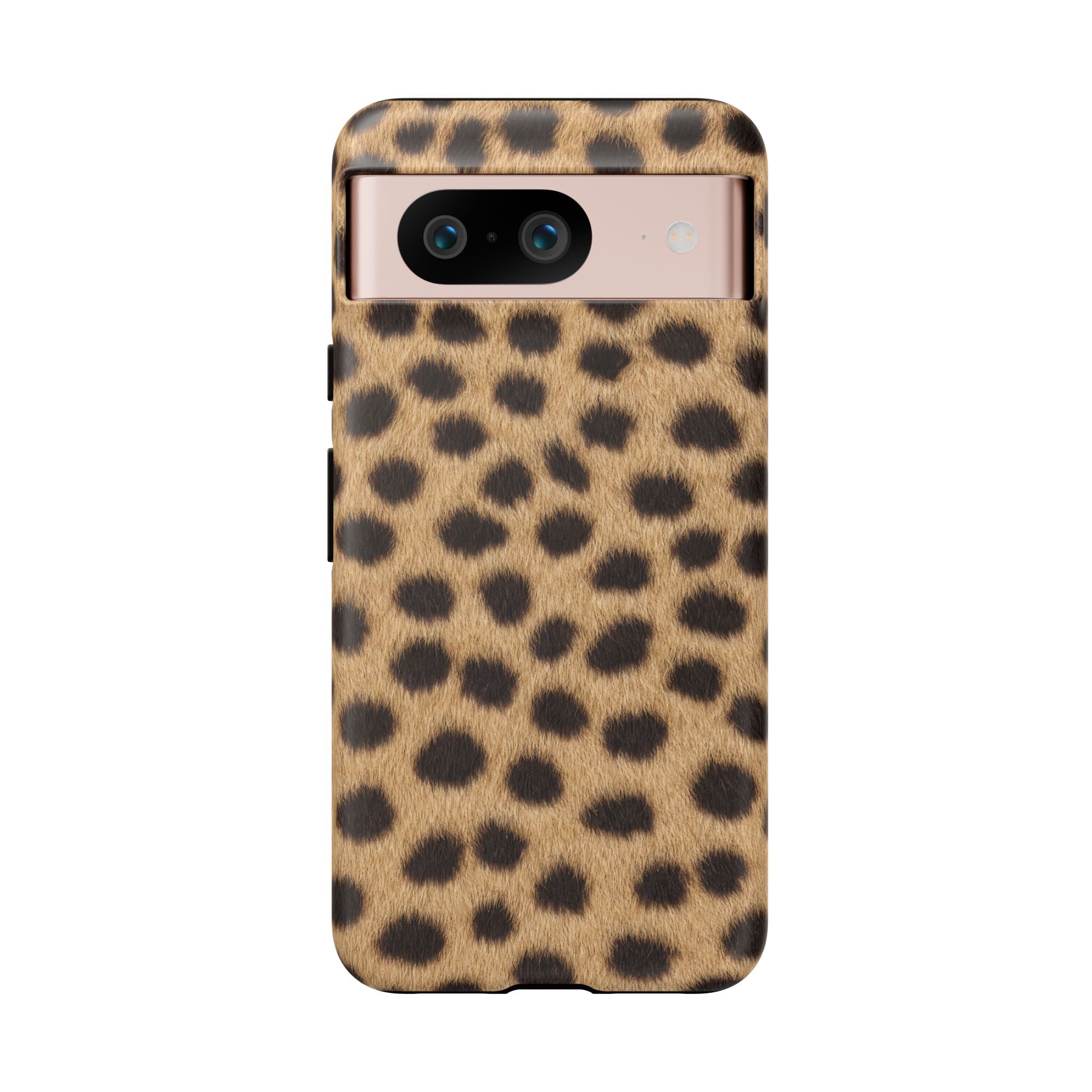 Cheetah Print Phone Case - Real Spot Tough Case for iPhone and Samsung, Bold Tan Animal Print