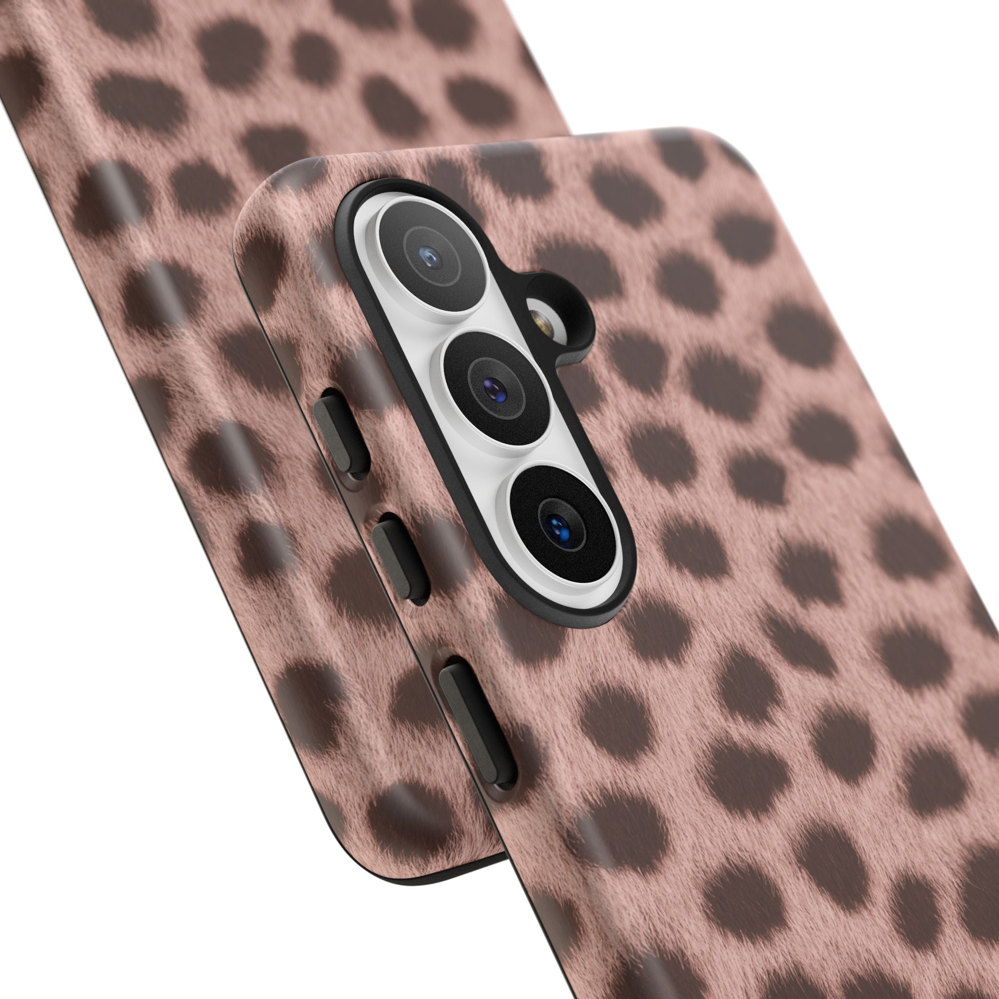 Pink Cheetah Print Phone Case - Blush Real Spot Tough Case for iPhone and Samsung, Soft Animal Print