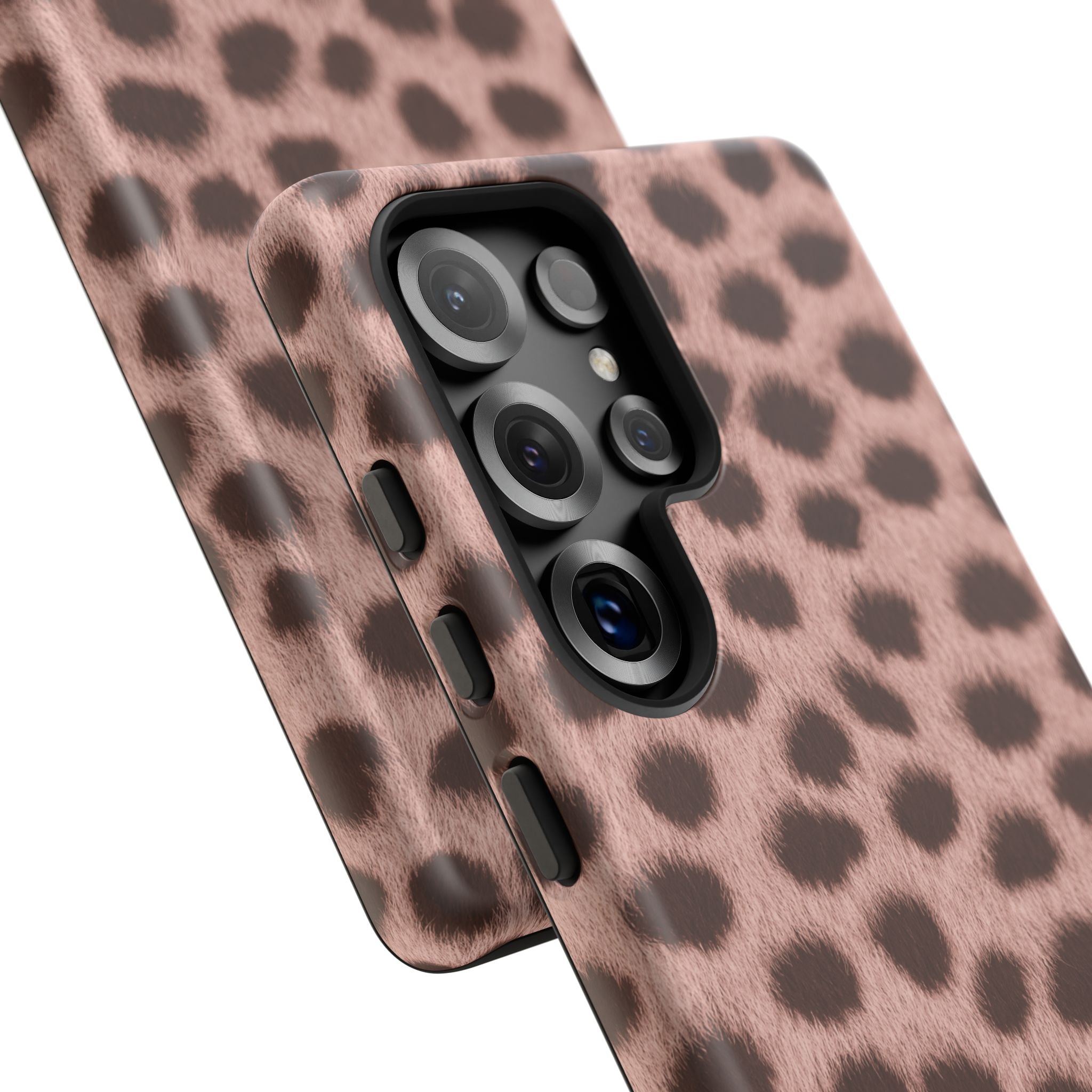 Pink Cheetah Print Phone Case - Blush Real Spot Tough Case for iPhone and Samsung, Soft Animal Print