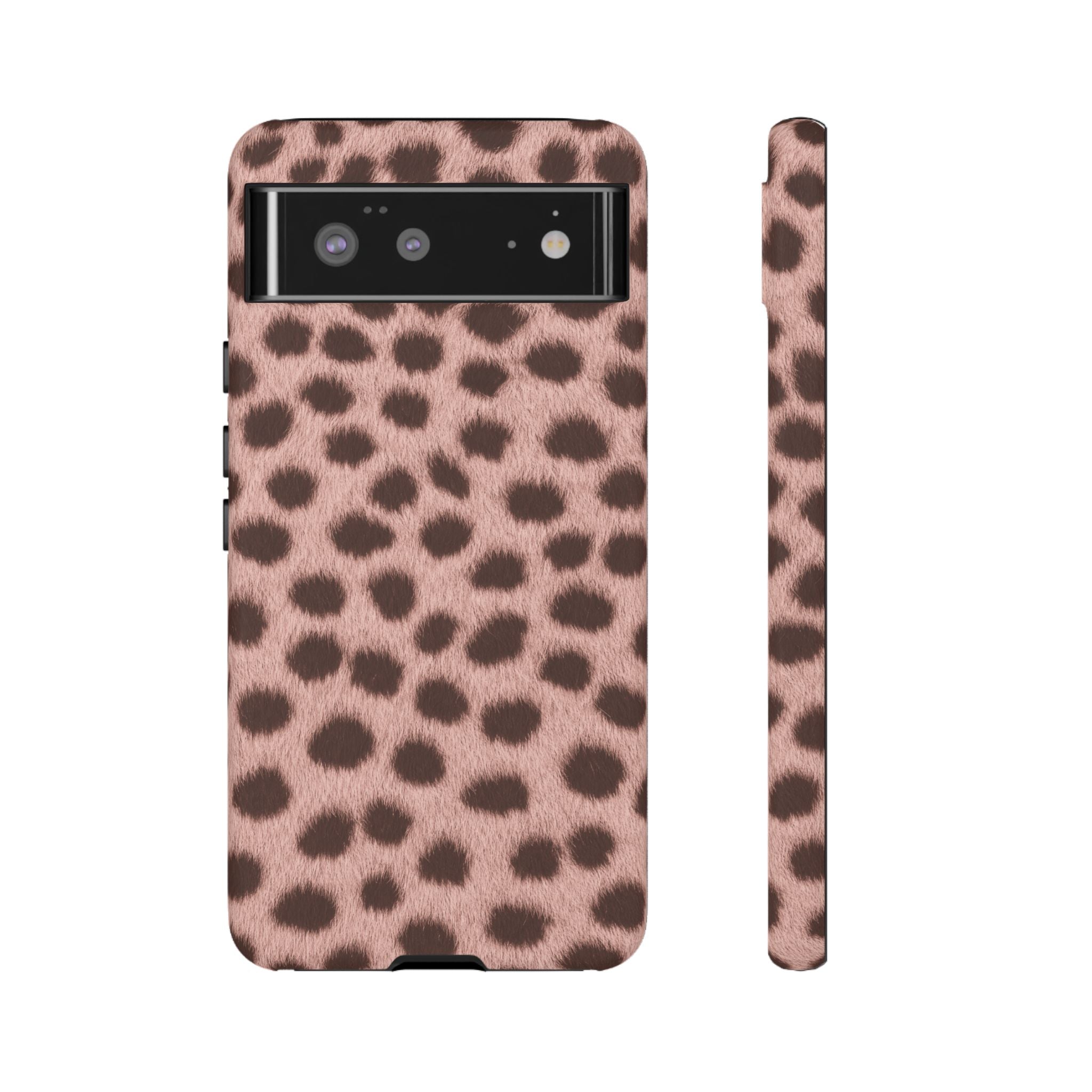 Pink Cheetah Print Phone Case - Blush Real Spot Tough Case for iPhone and Samsung, Soft Animal Print