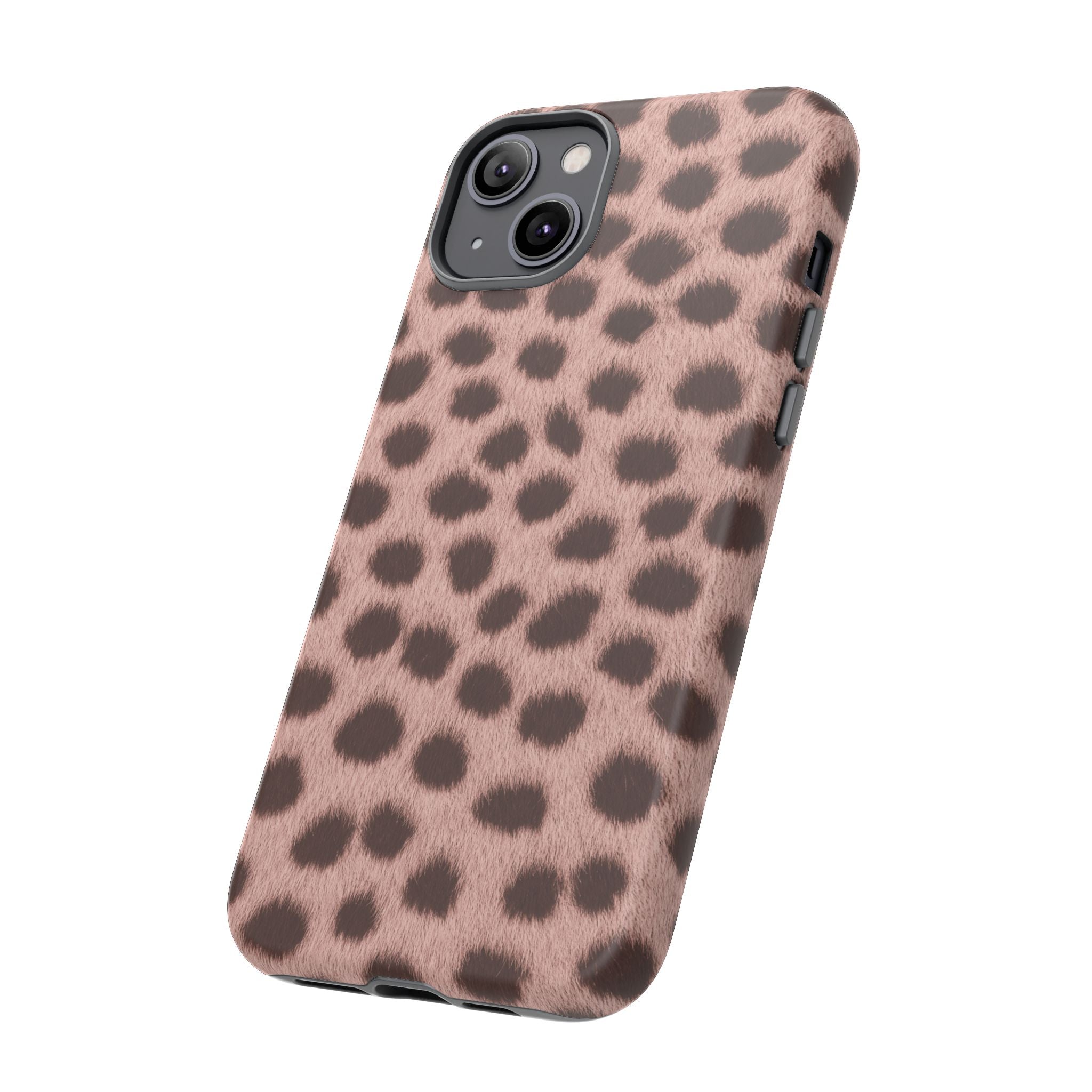 Pink Cheetah Print Phone Case - Blush Real Spot Tough Case for iPhone and Samsung, Soft Animal Print