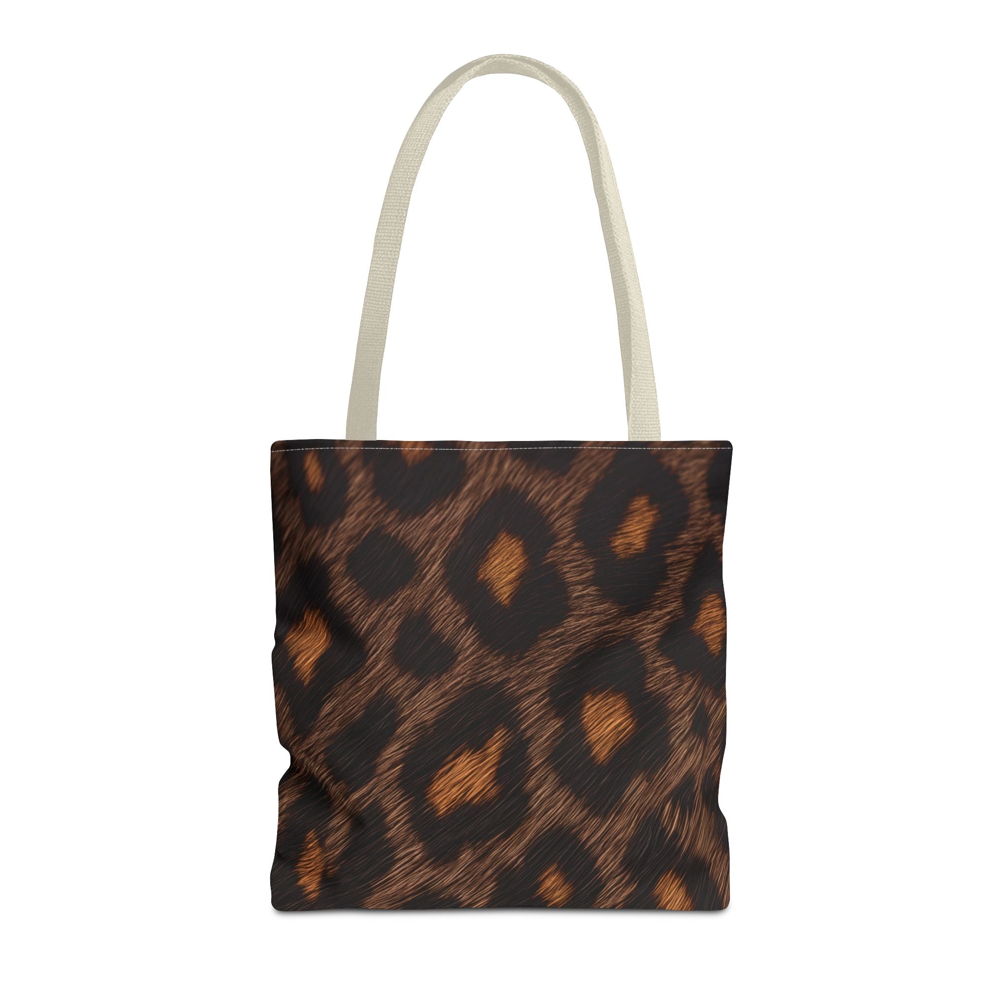 Dark Leopard Print Tote Bag - After Dark Espresso Canvas Tote, Moody Animal Print Shoulder Bag, 3 Sizes
