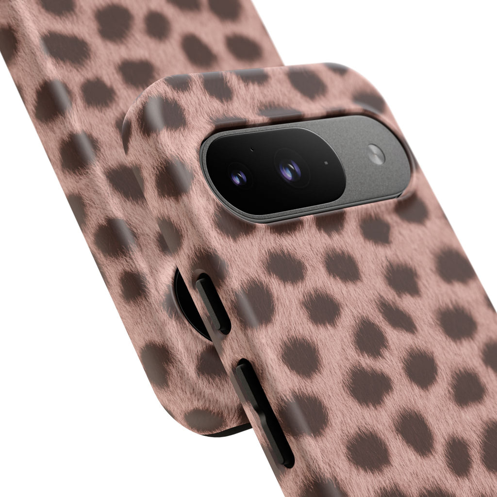 Pink Cheetah Print Phone Case - Blush Real Spot Tough Case for iPhone and Samsung, Soft Animal Print