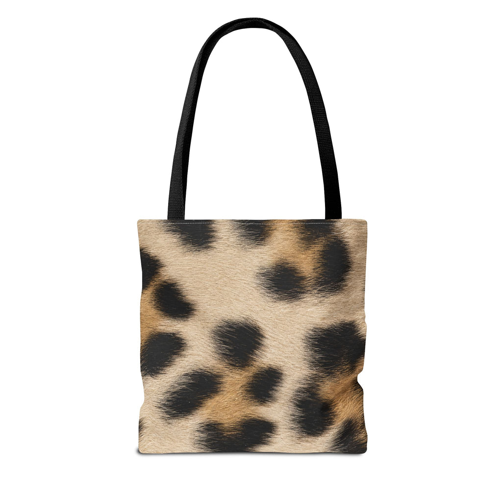 Cream Leopard Print Tote Bag - Pale Ivory Canvas Tote, Bold Spotted Animal Print Shoulder Bag, 3 Sizes
