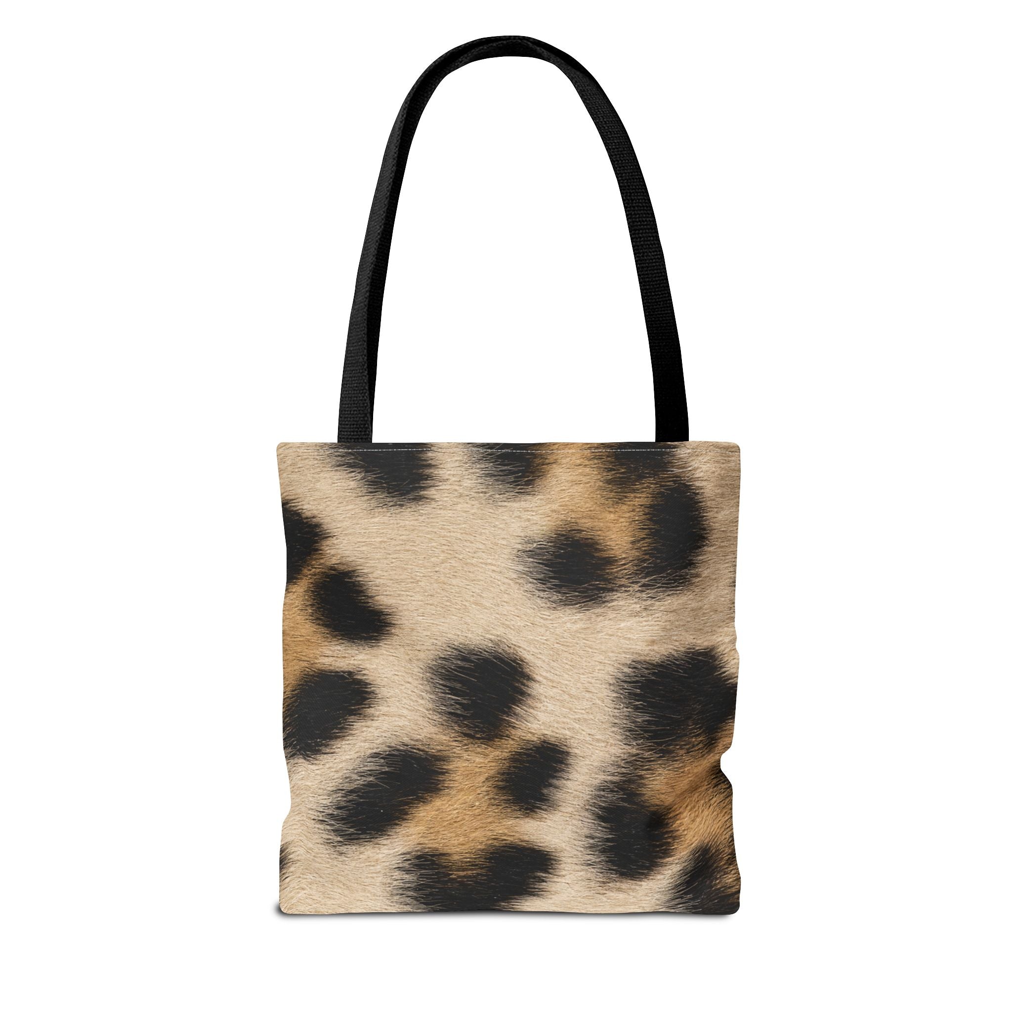 Cream Leopard Print Tote Bag - Pale Ivory Canvas Tote, Bold Spotted Animal Print Shoulder Bag, 3 Sizes