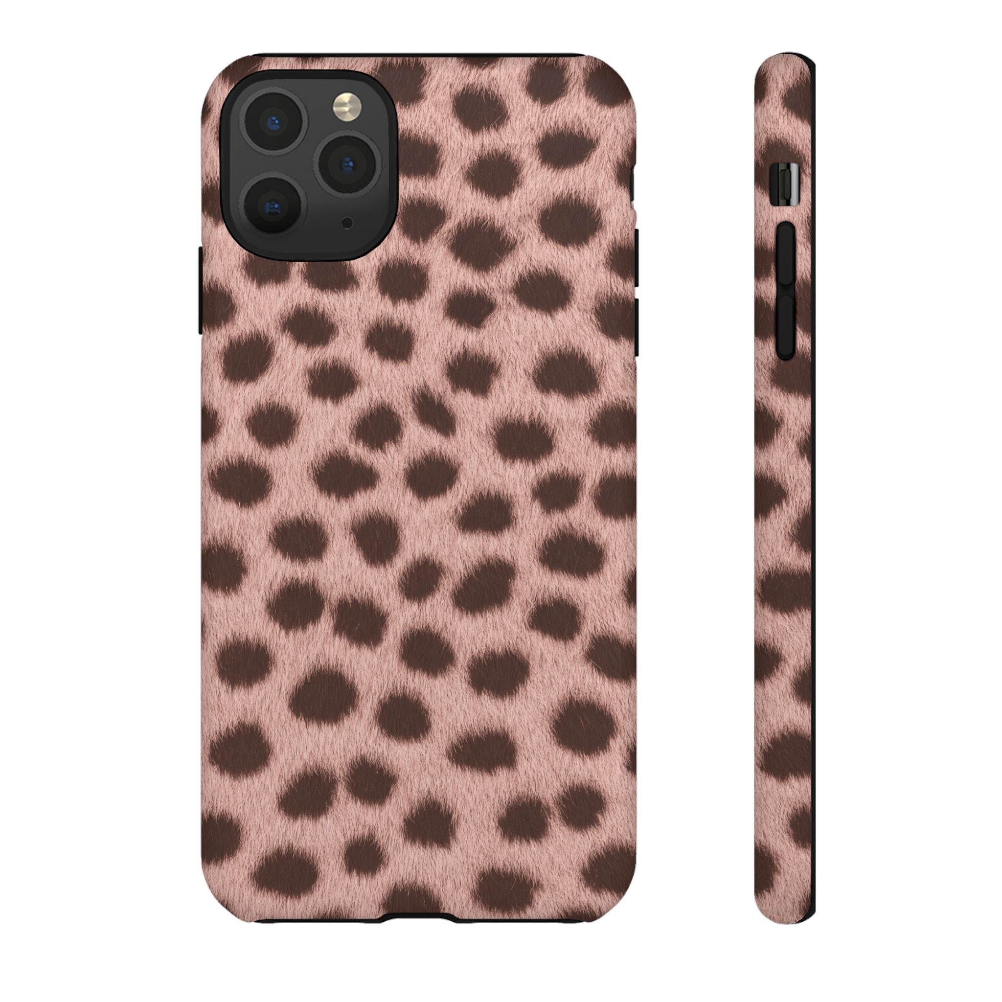 Pink Cheetah Print Phone Case - Blush Real Spot Tough Case for iPhone and Samsung, Soft Animal Print