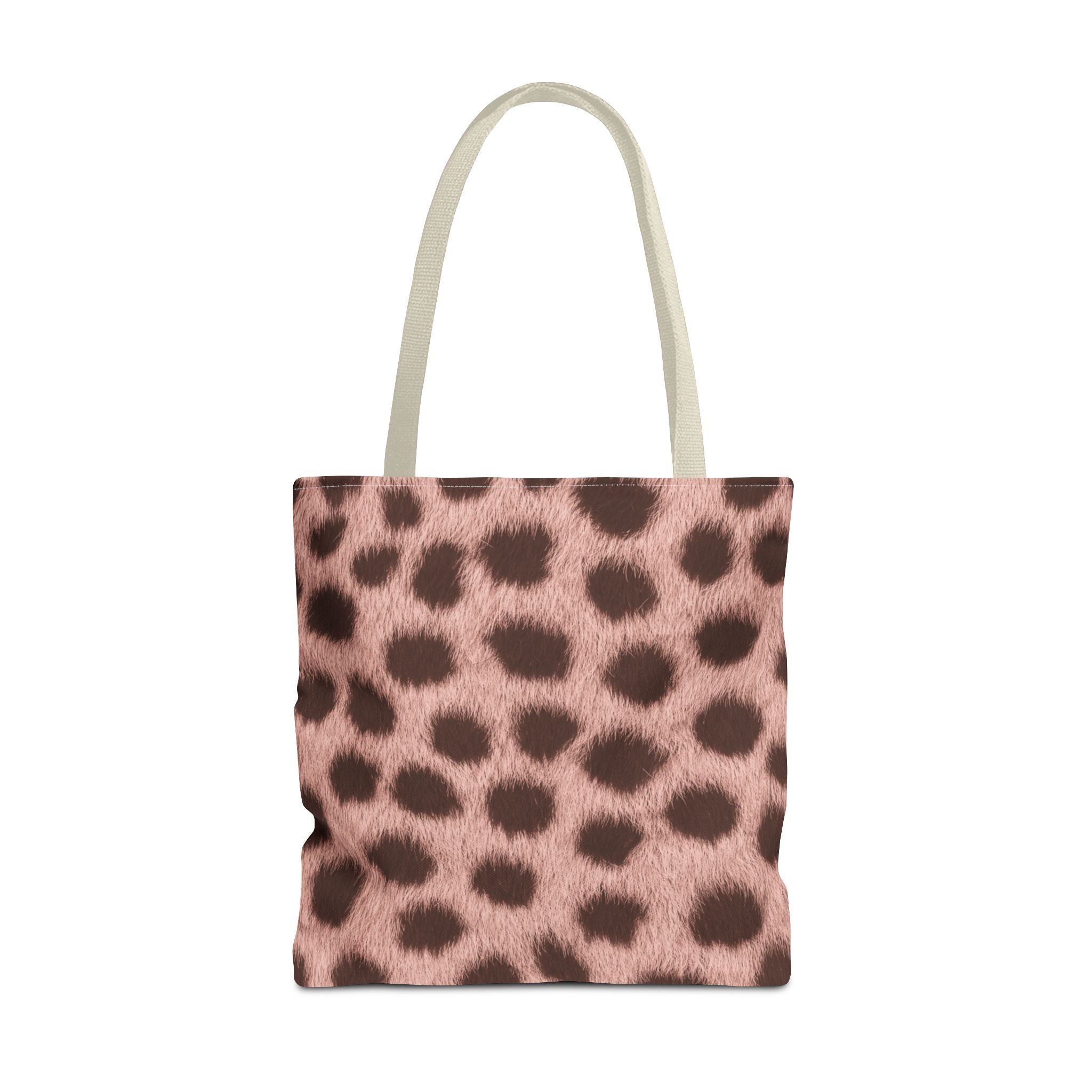 Pink Cheetah Print Tote Bag - Blush Real Spot Canvas Tote, Bold Animal Print Shoulder Bag, 3 Sizes