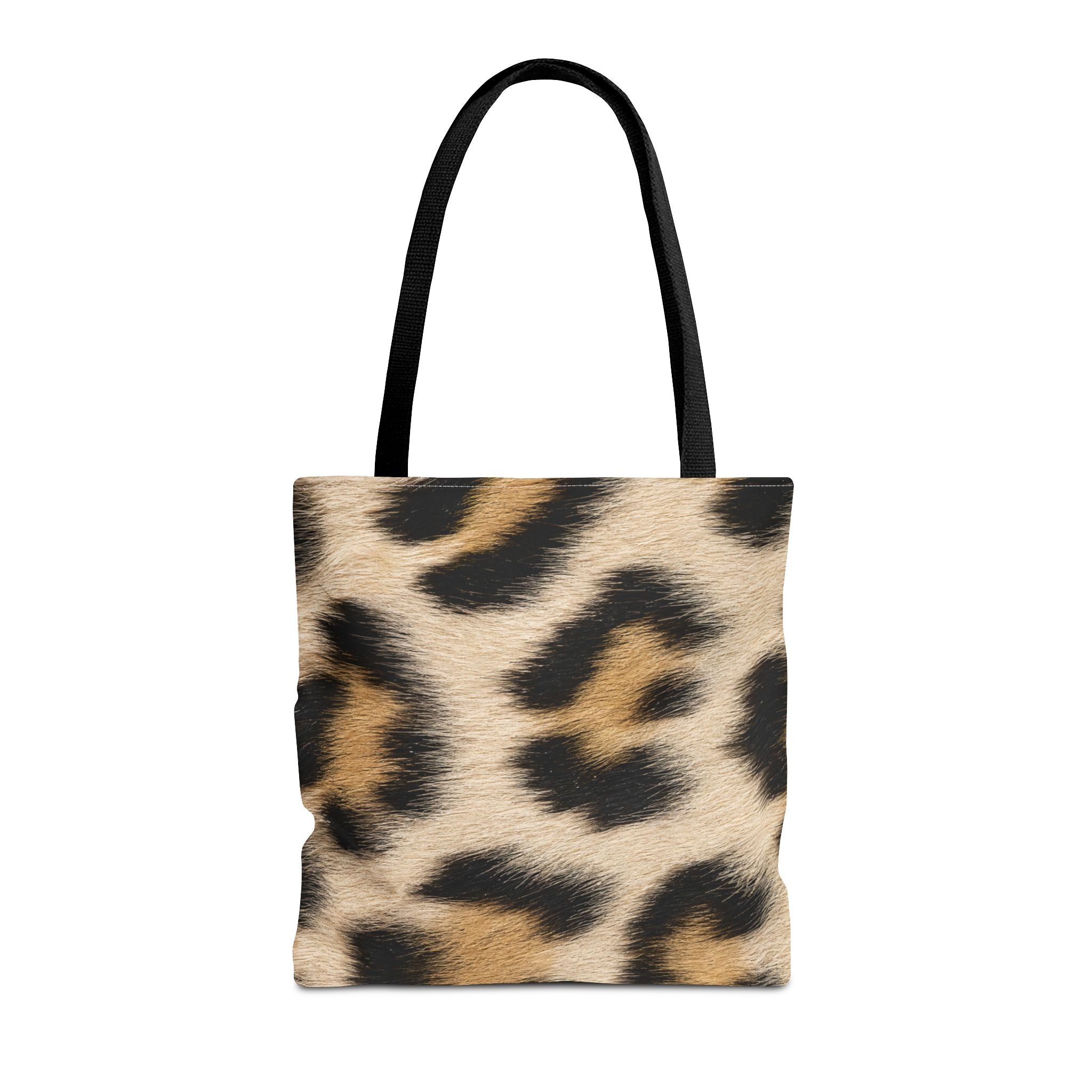 Cream Leopard Print Tote Bag - Pale Ivory Canvas Tote, Bold Spotted Animal Print Shoulder Bag, 3 Sizes