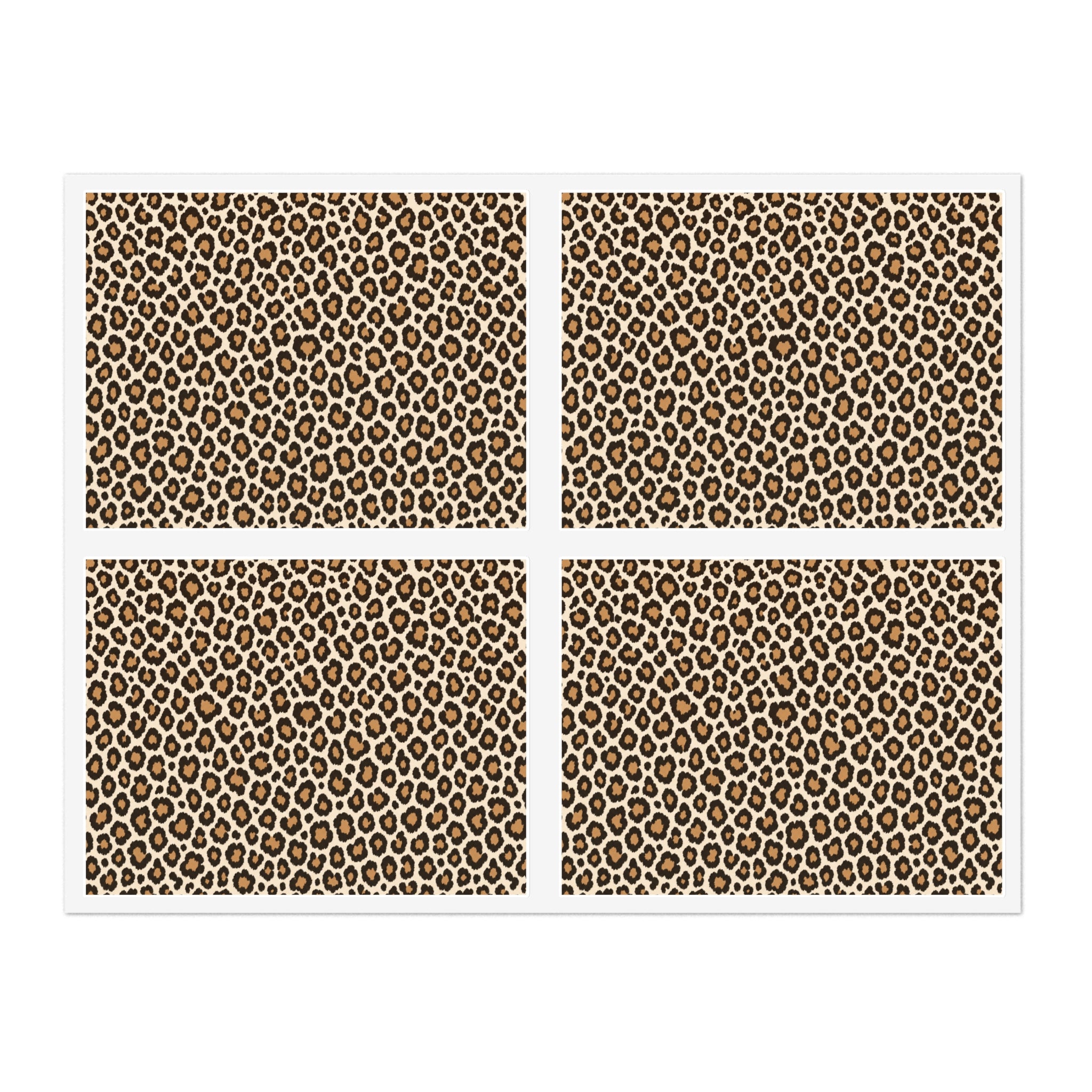 Leopard Print Sticker Sheet — Classic Cream