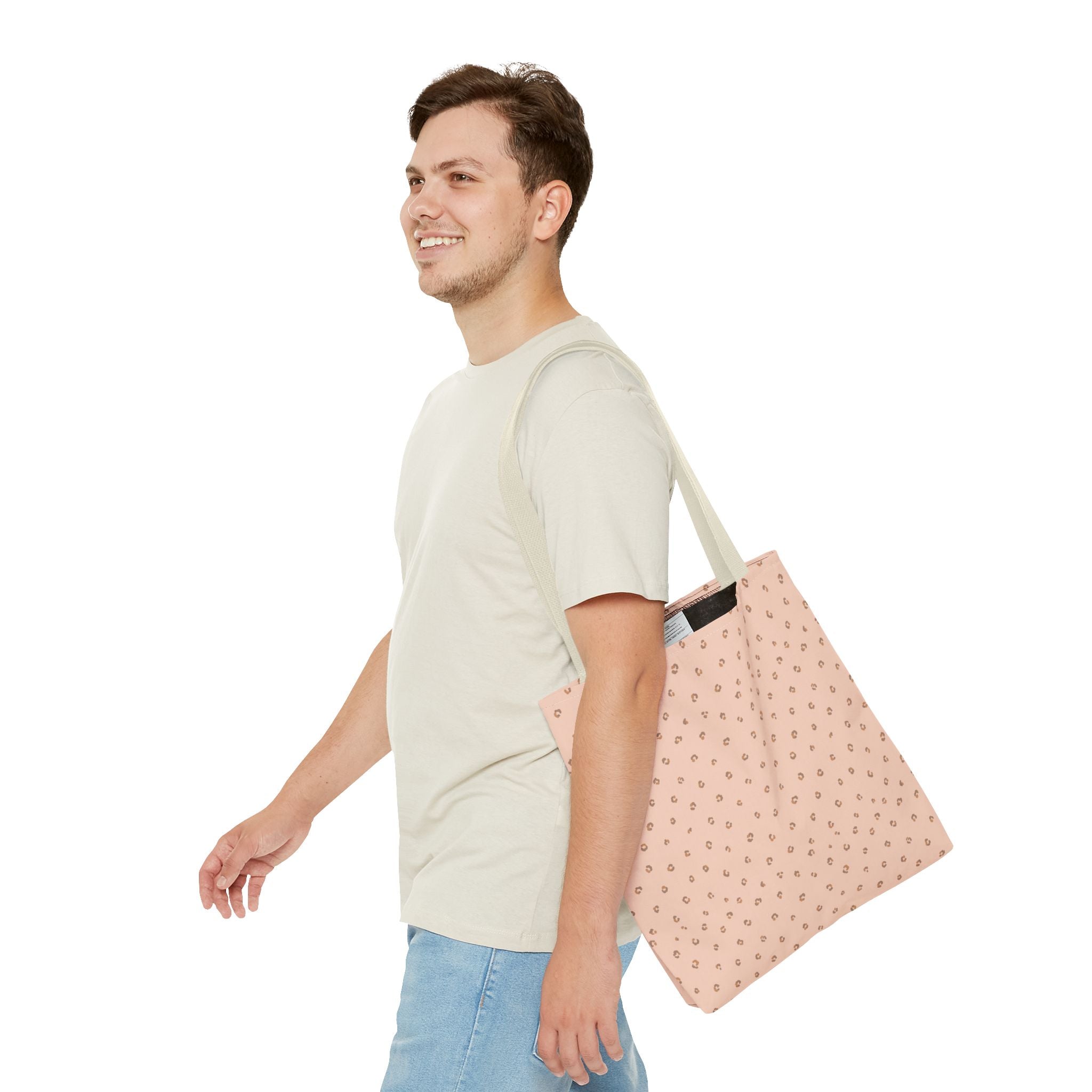 Ditsy Spot Tote Bag — Minimal Blush