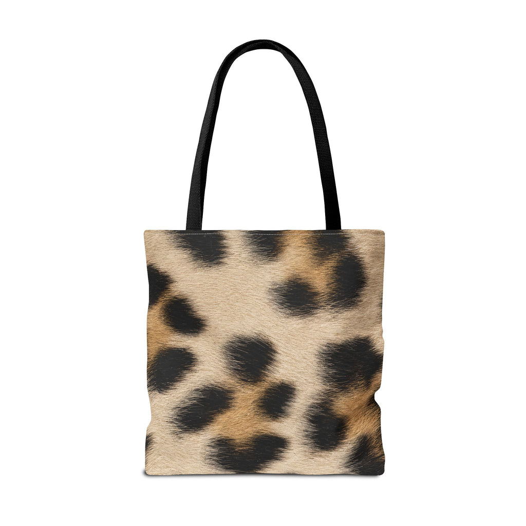 Cream Leopard Print Tote Bag - Pale Ivory Canvas Tote, Bold Spotted Animal Print Shoulder Bag, 3 Sizes