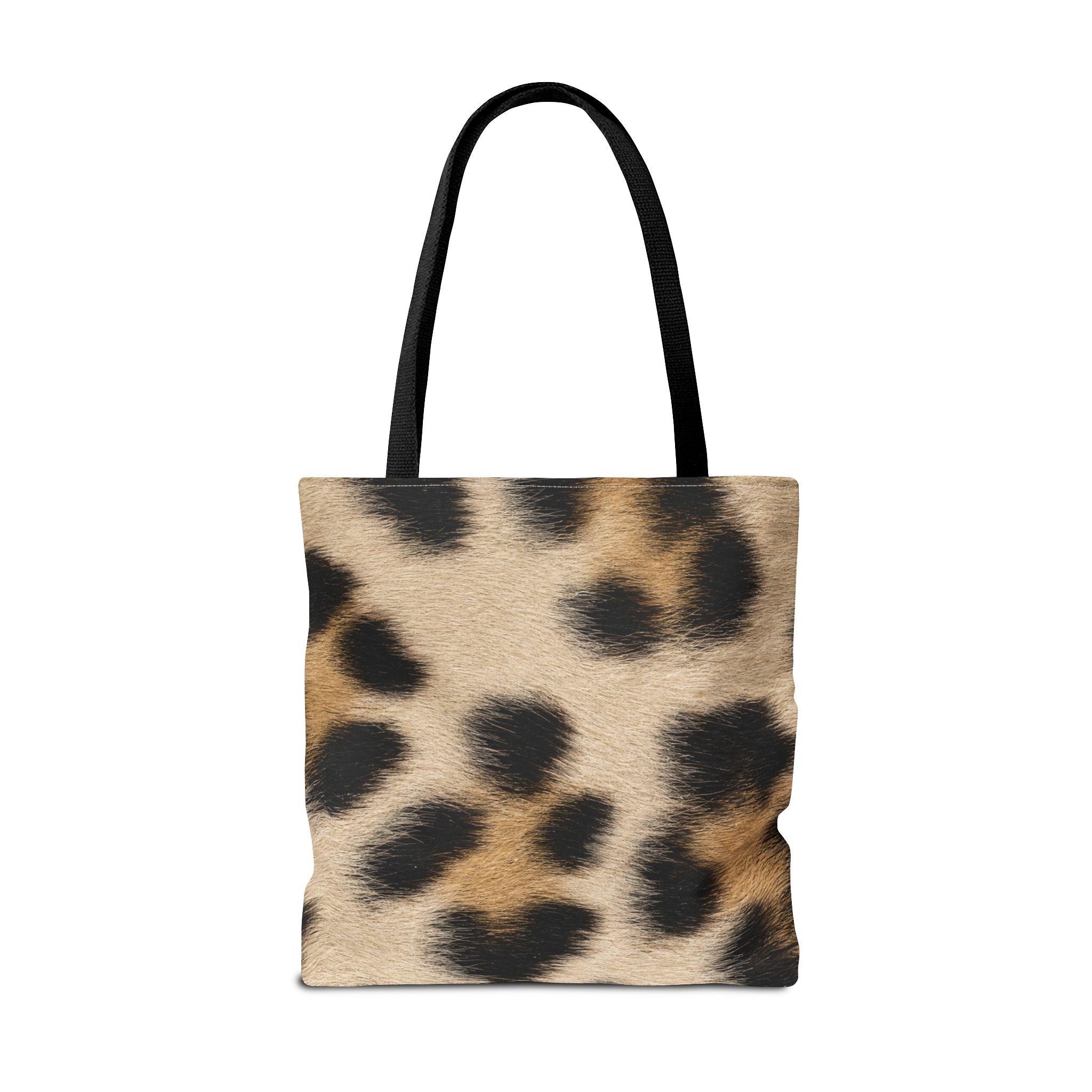 Cream Leopard Print Tote Bag - Pale Ivory Canvas Tote, Bold Spotted Animal Print Shoulder Bag, 3 Sizes