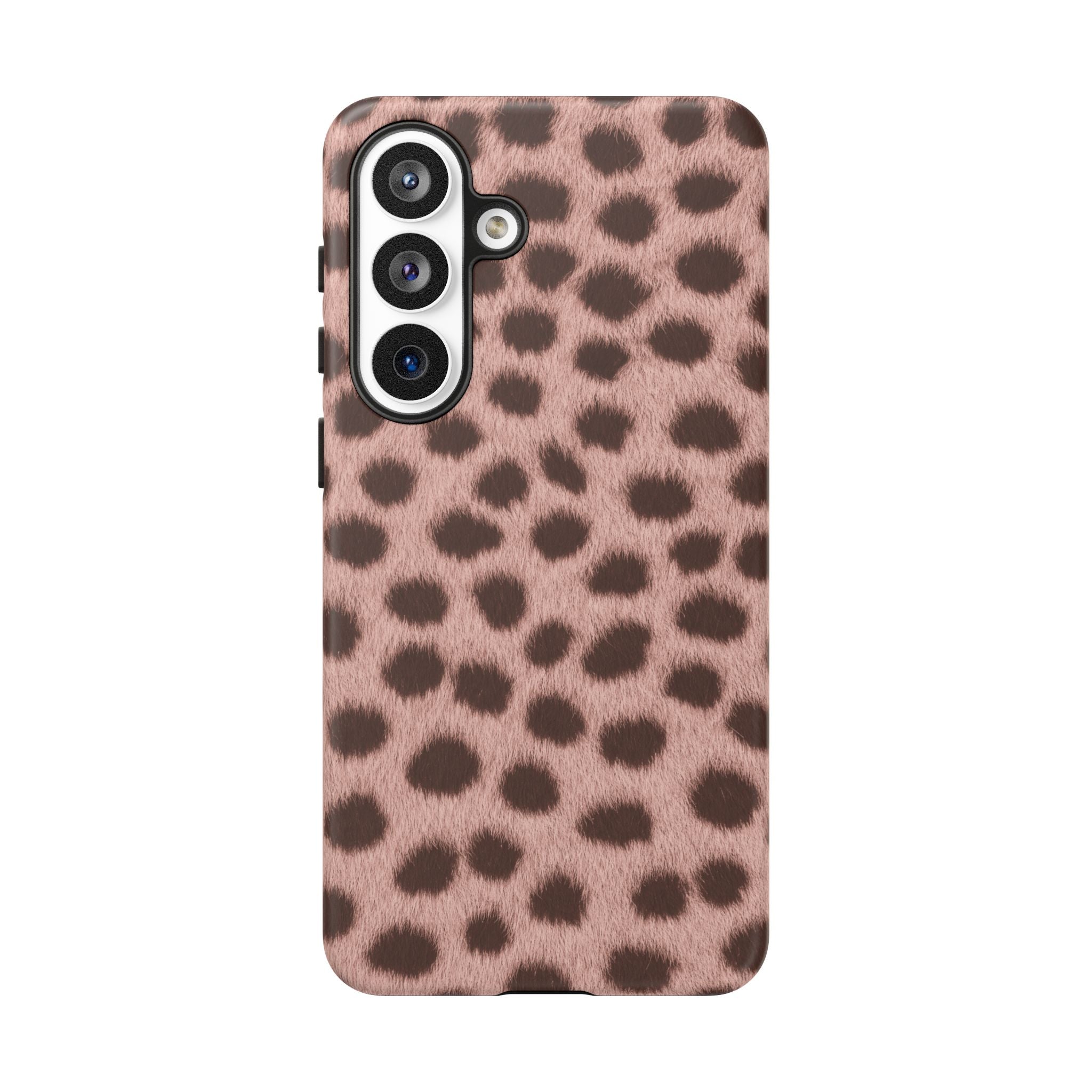 Pink Cheetah Print Phone Case - Blush Real Spot Tough Case for iPhone and Samsung, Soft Animal Print