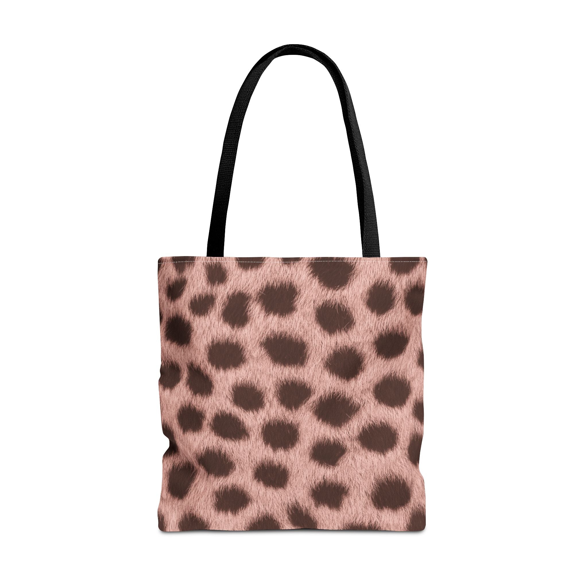Pink Cheetah Print Tote Bag - Blush Real Spot Canvas Tote, Bold Animal Print Shoulder Bag, 3 Sizes