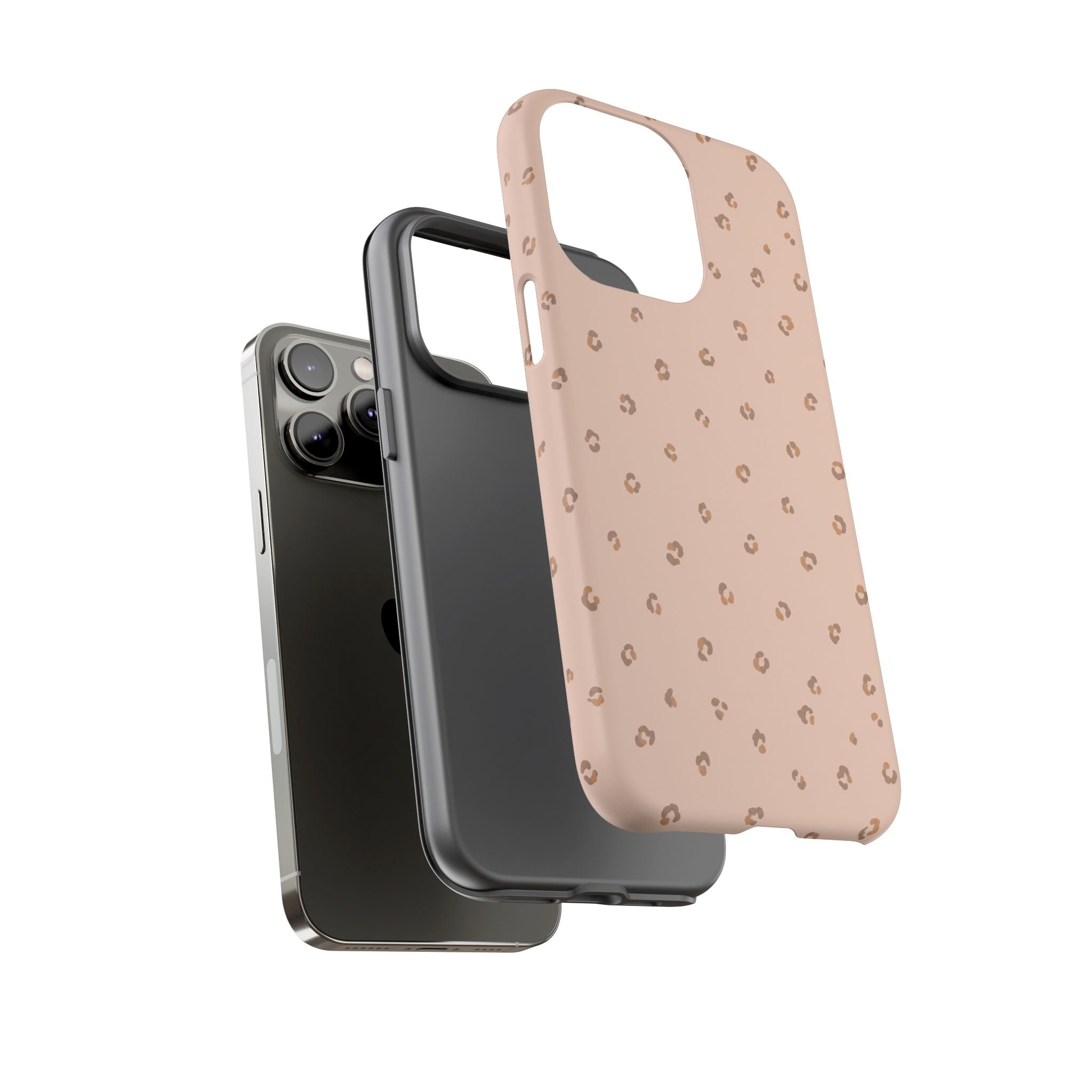 Pink Leopard Phone Case — Soft Blush