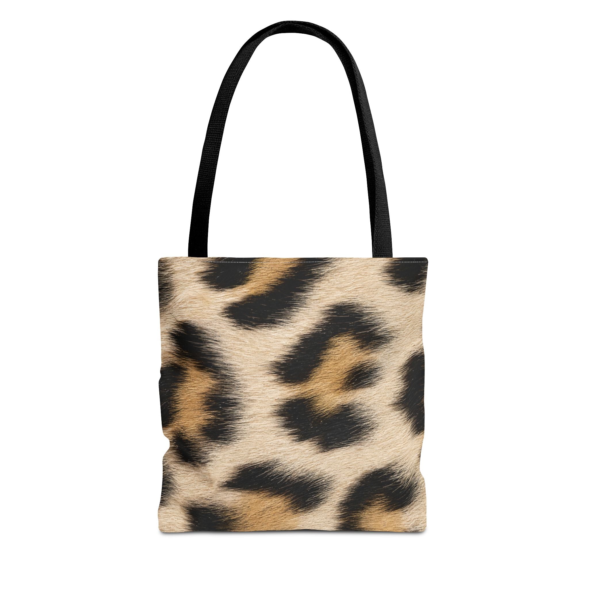 Cream Leopard Print Tote Bag - Pale Ivory Canvas Tote, Bold Spotted Animal Print Shoulder Bag, 3 Sizes