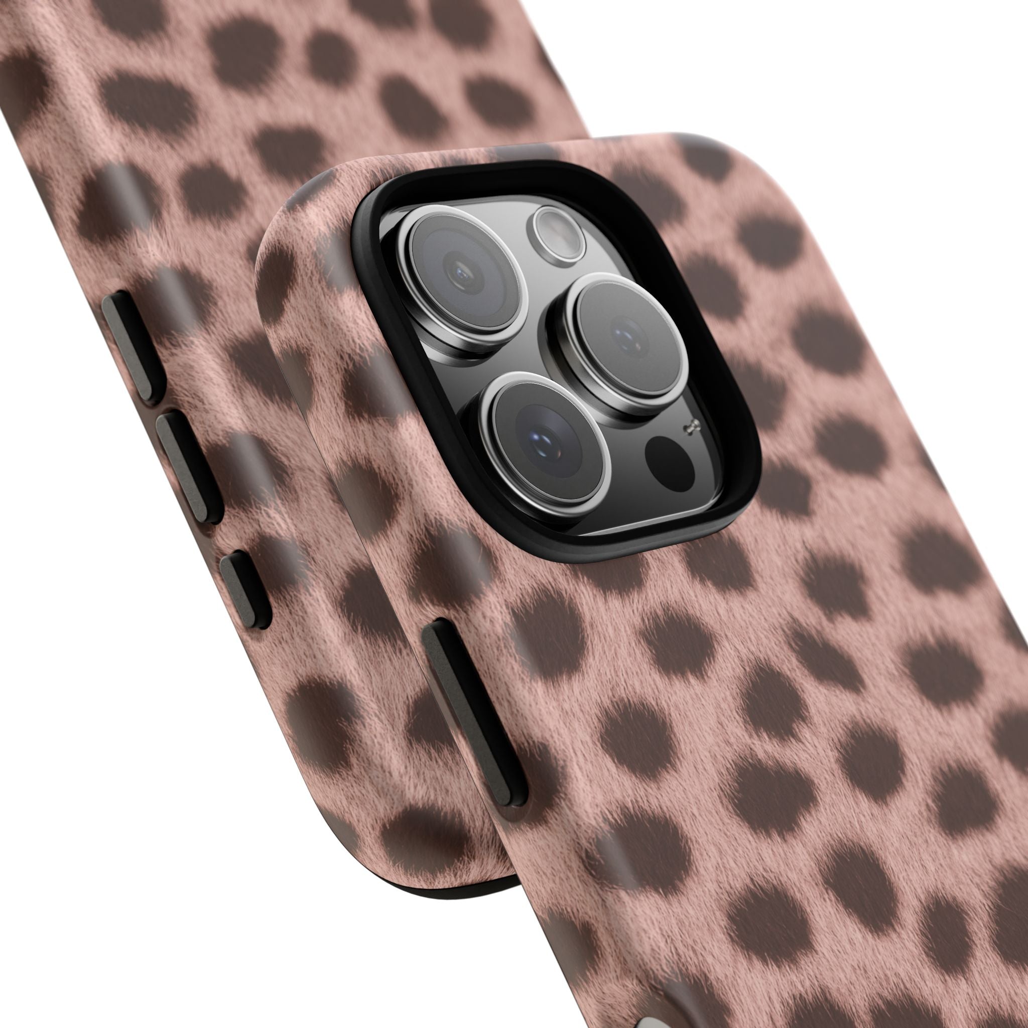 Pink Cheetah Print Phone Case - Blush Real Spot Tough Case for iPhone and Samsung, Soft Animal Print