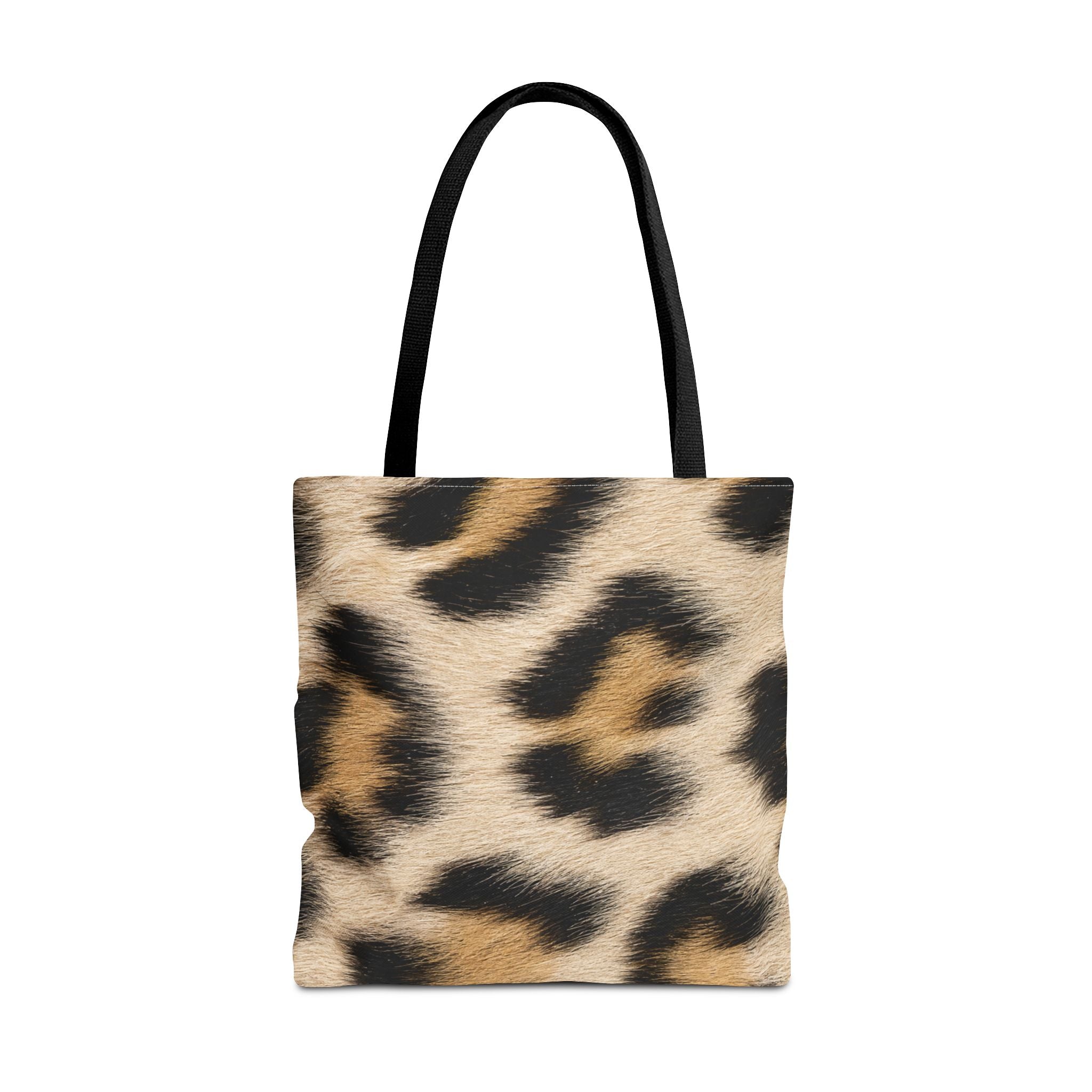 Cream Leopard Print Tote Bag - Pale Ivory Canvas Tote, Bold Spotted Animal Print Shoulder Bag, 3 Sizes