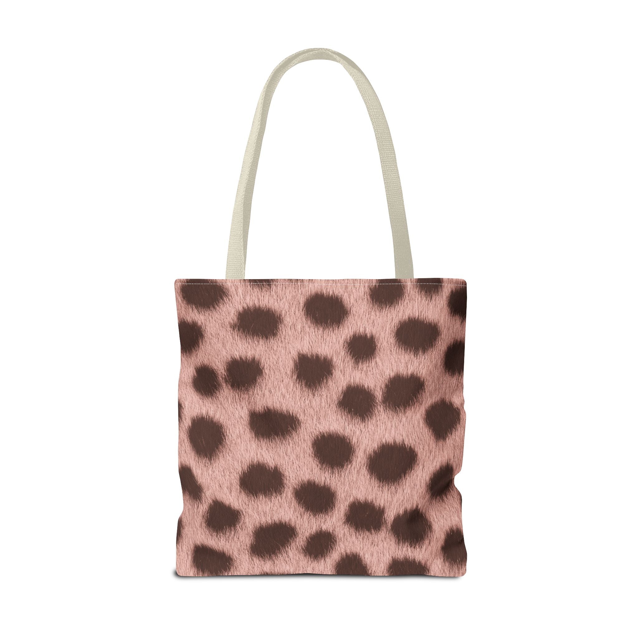 Pink Cheetah Print Tote Bag - Blush Real Spot Canvas Tote, Bold Animal Print Shoulder Bag, 3 Sizes