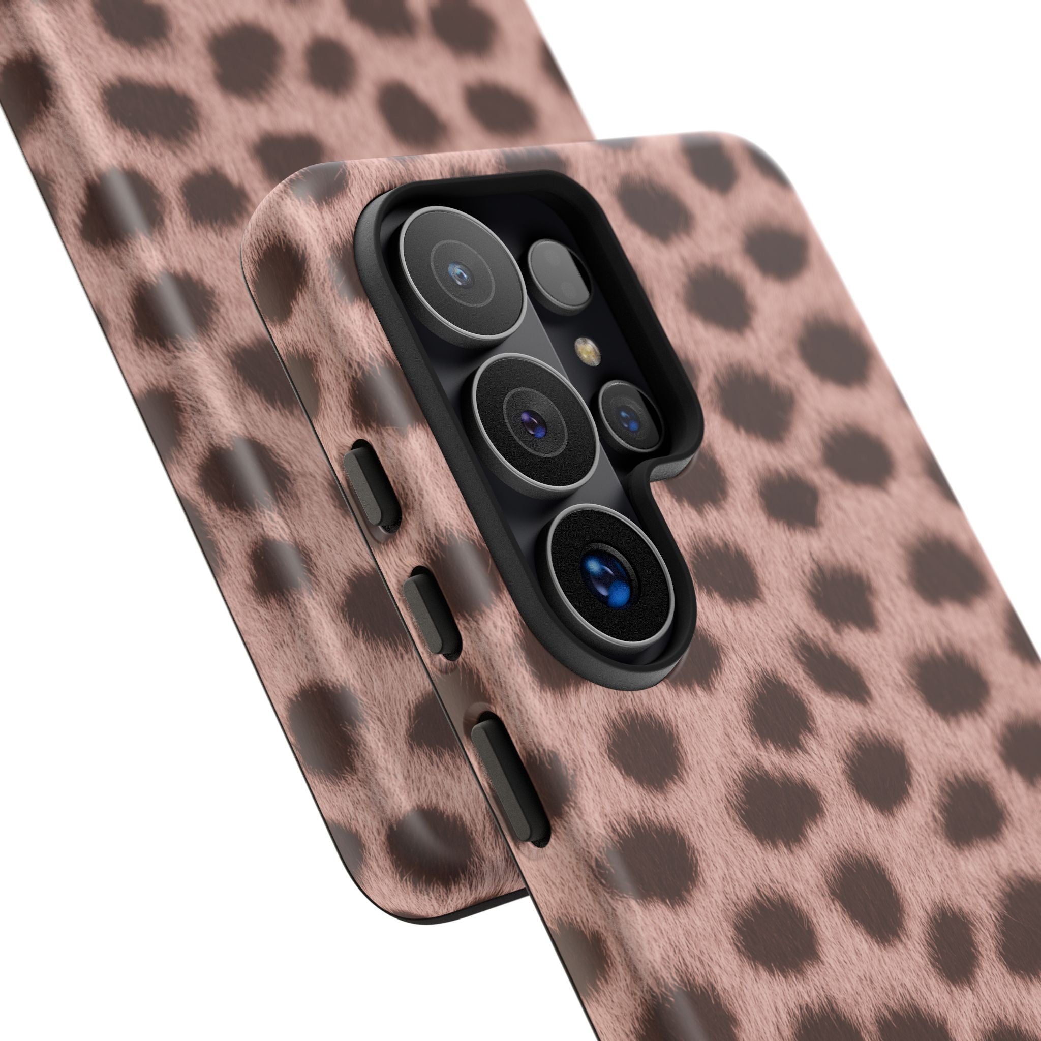 Pink Cheetah Print Phone Case - Blush Real Spot Tough Case for iPhone and Samsung, Soft Animal Print