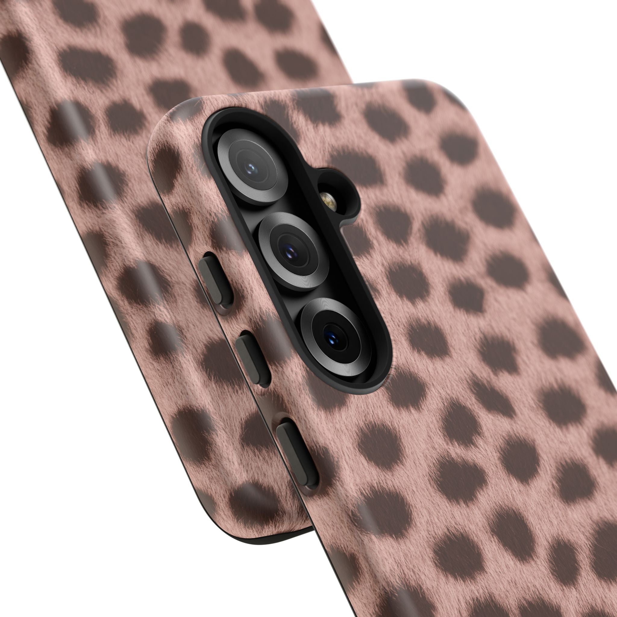 Pink Cheetah Print Phone Case - Blush Real Spot Tough Case for iPhone and Samsung, Soft Animal Print
