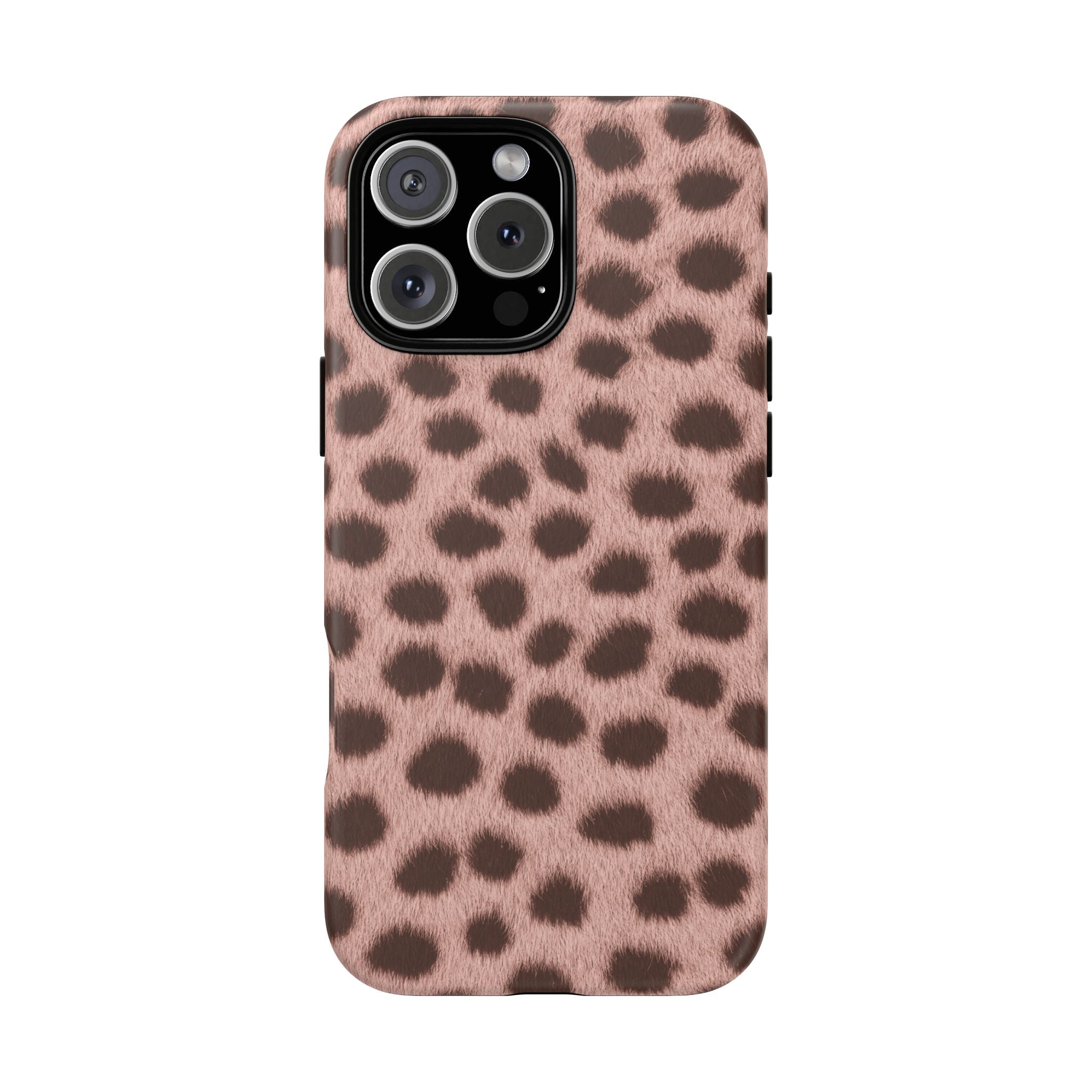 Pink Cheetah Print Phone Case - Blush Real Spot Tough Case for iPhone and Samsung, Soft Animal Print