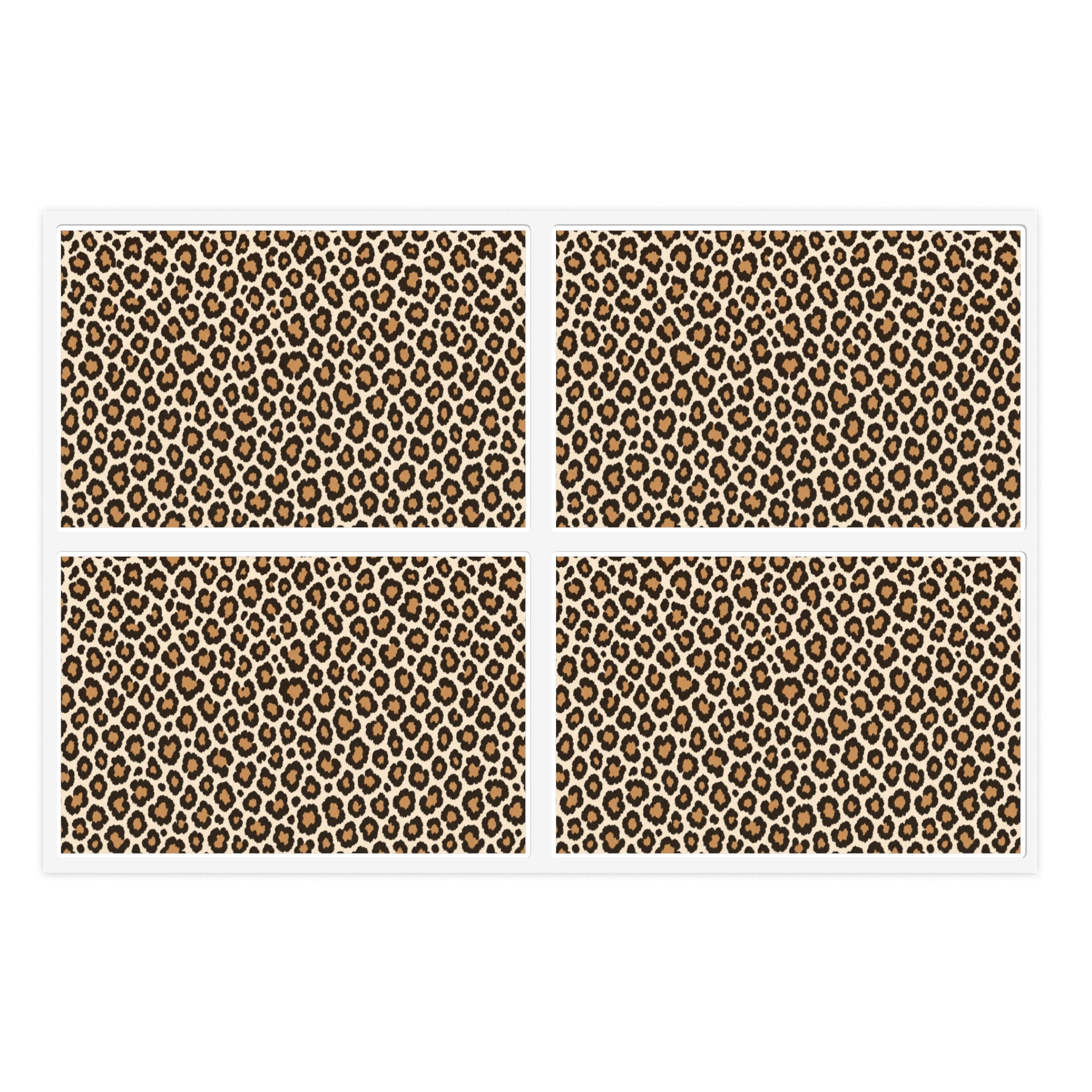 Leopard Print Sticker Sheet — Classic Cream