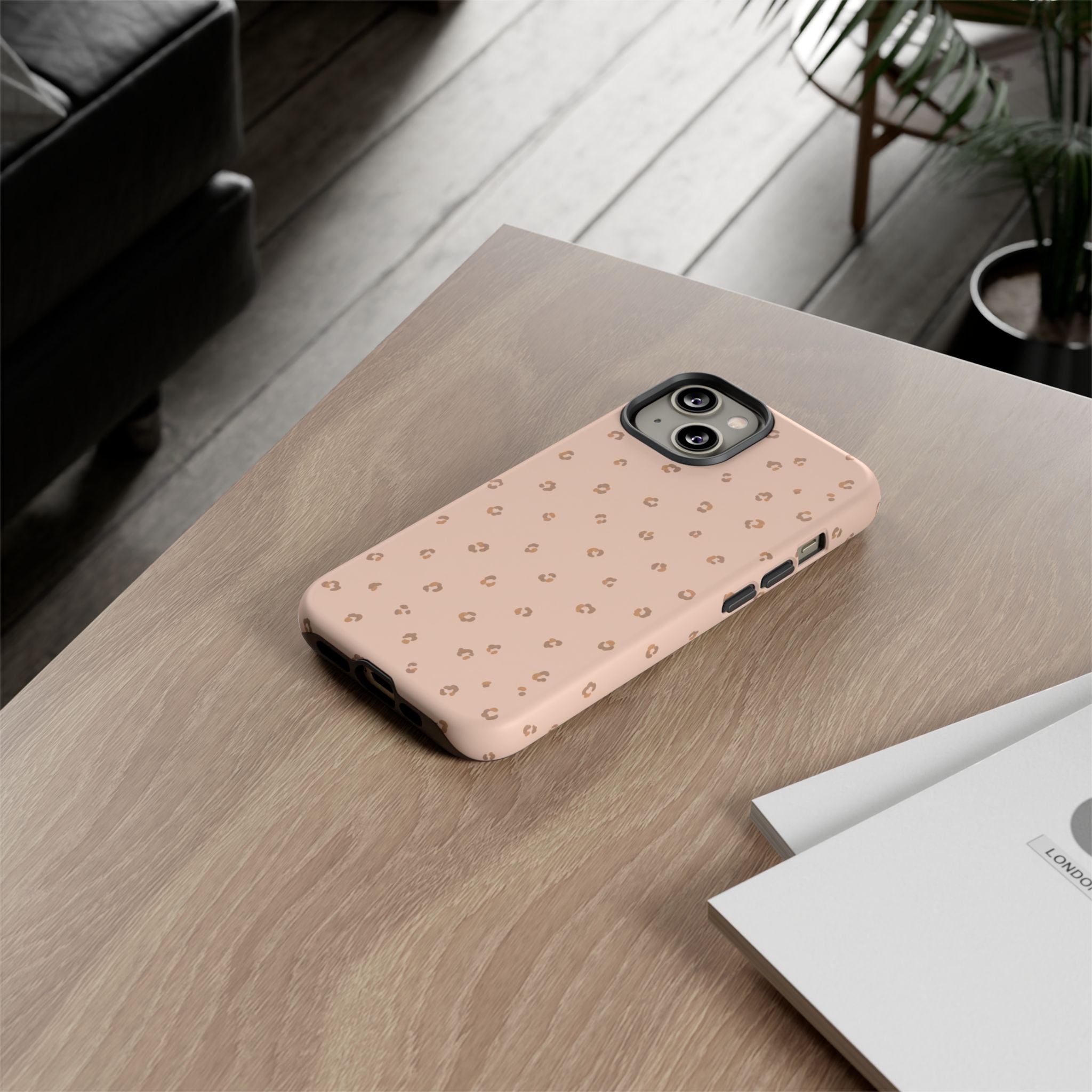 Pink Leopard Phone Case — Soft Blush
