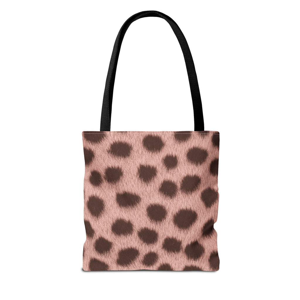 Pink Cheetah Print Tote Bag - Blush Real Spot Canvas Tote, Bold Animal Print Shoulder Bag, 3 Sizes