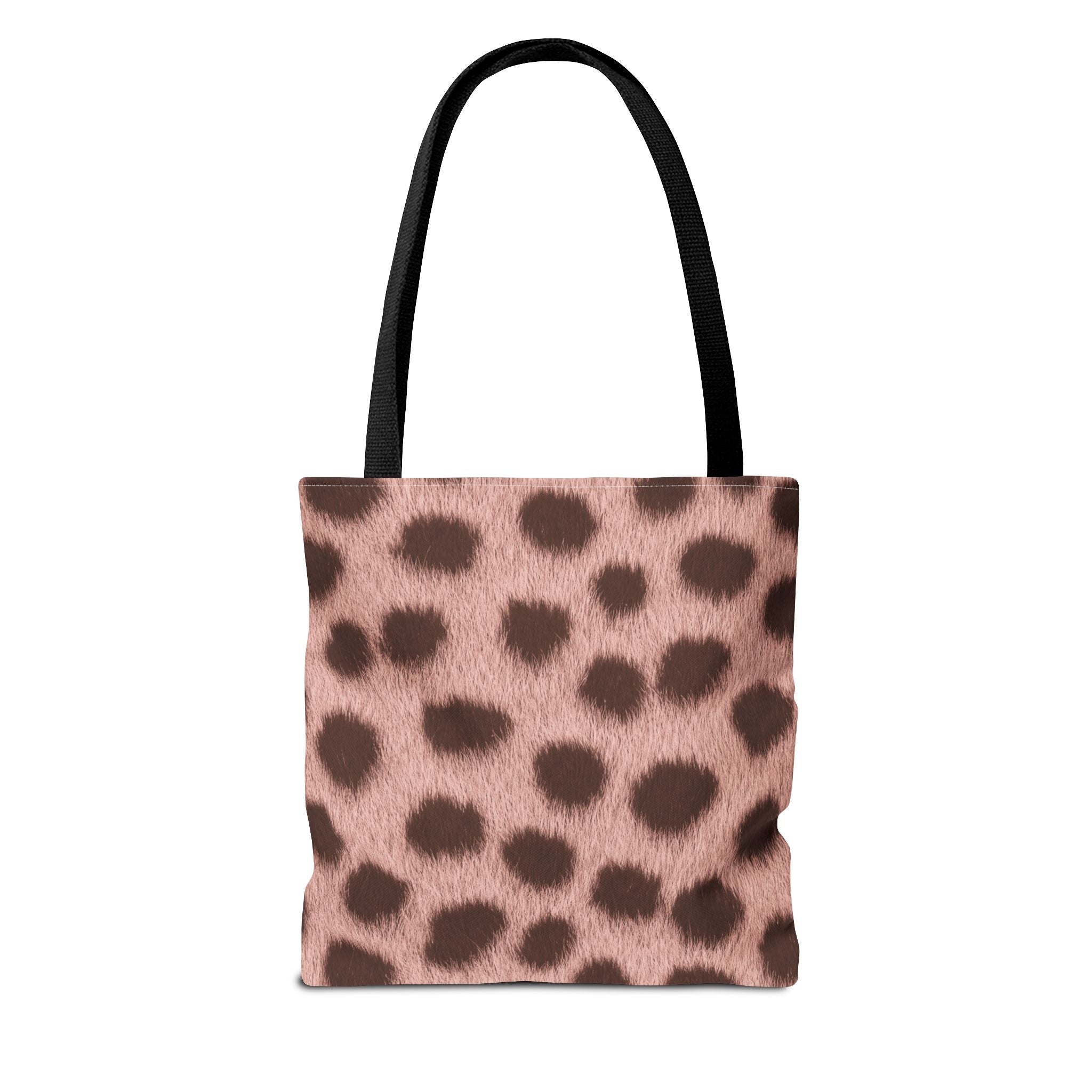 Pink Cheetah Print Tote Bag - Blush Real Spot Canvas Tote, Bold Animal Print Shoulder Bag, 3 Sizes