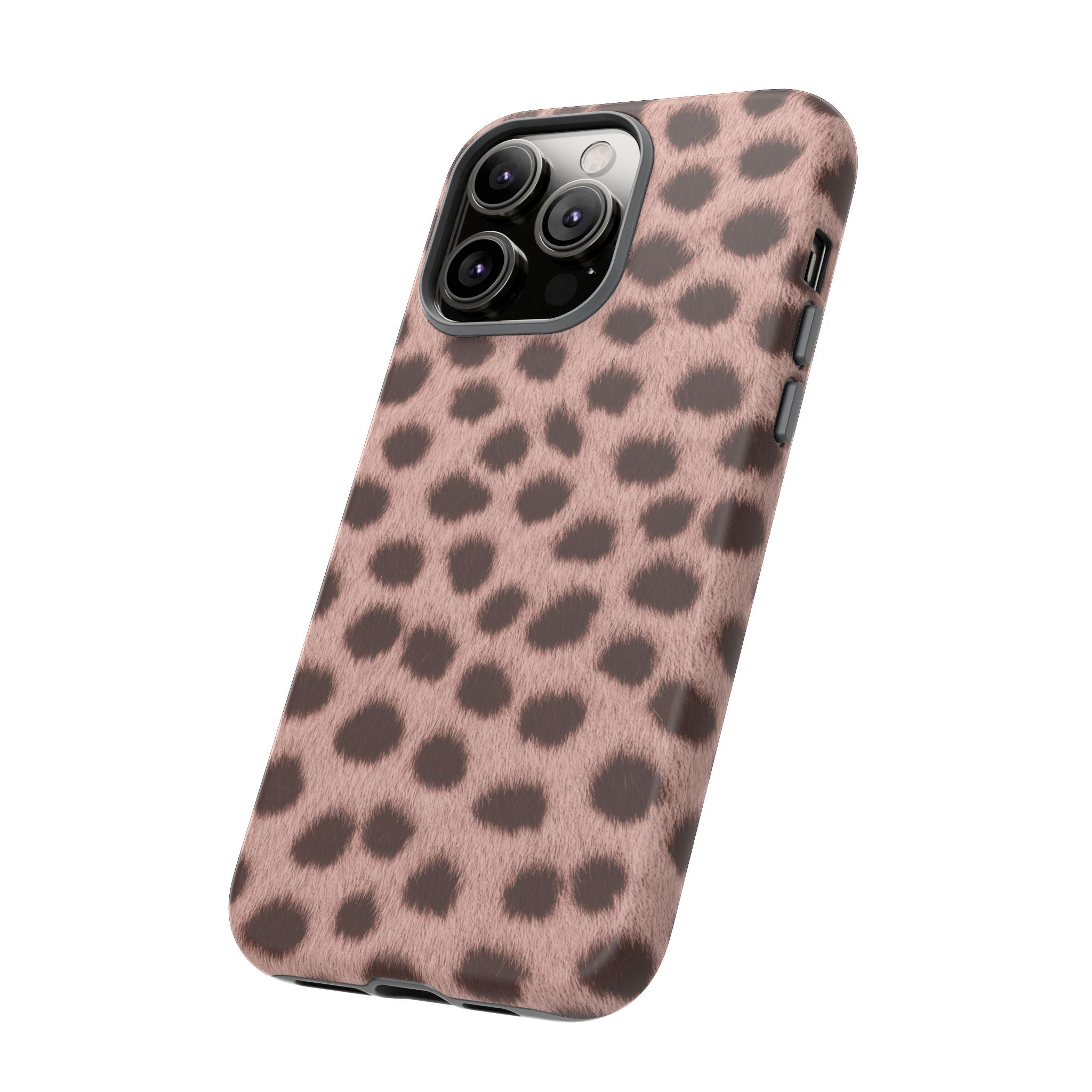 Pink Cheetah Print Phone Case - Blush Real Spot Tough Case for iPhone and Samsung, Soft Animal Print