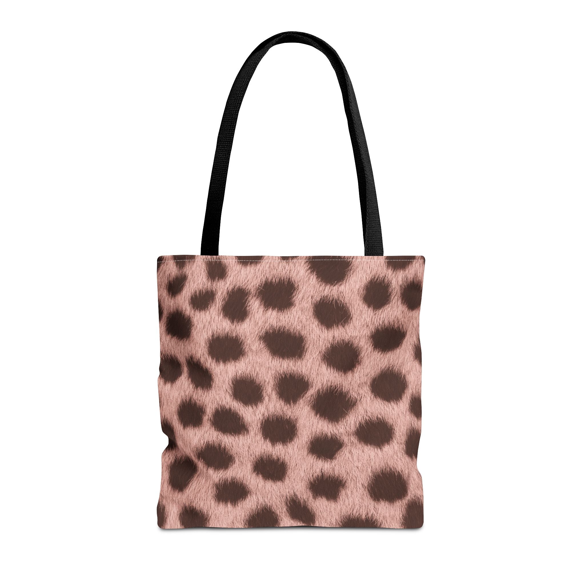 Pink Cheetah Print Tote Bag - Blush Real Spot Canvas Tote, Bold Animal Print Shoulder Bag, 3 Sizes