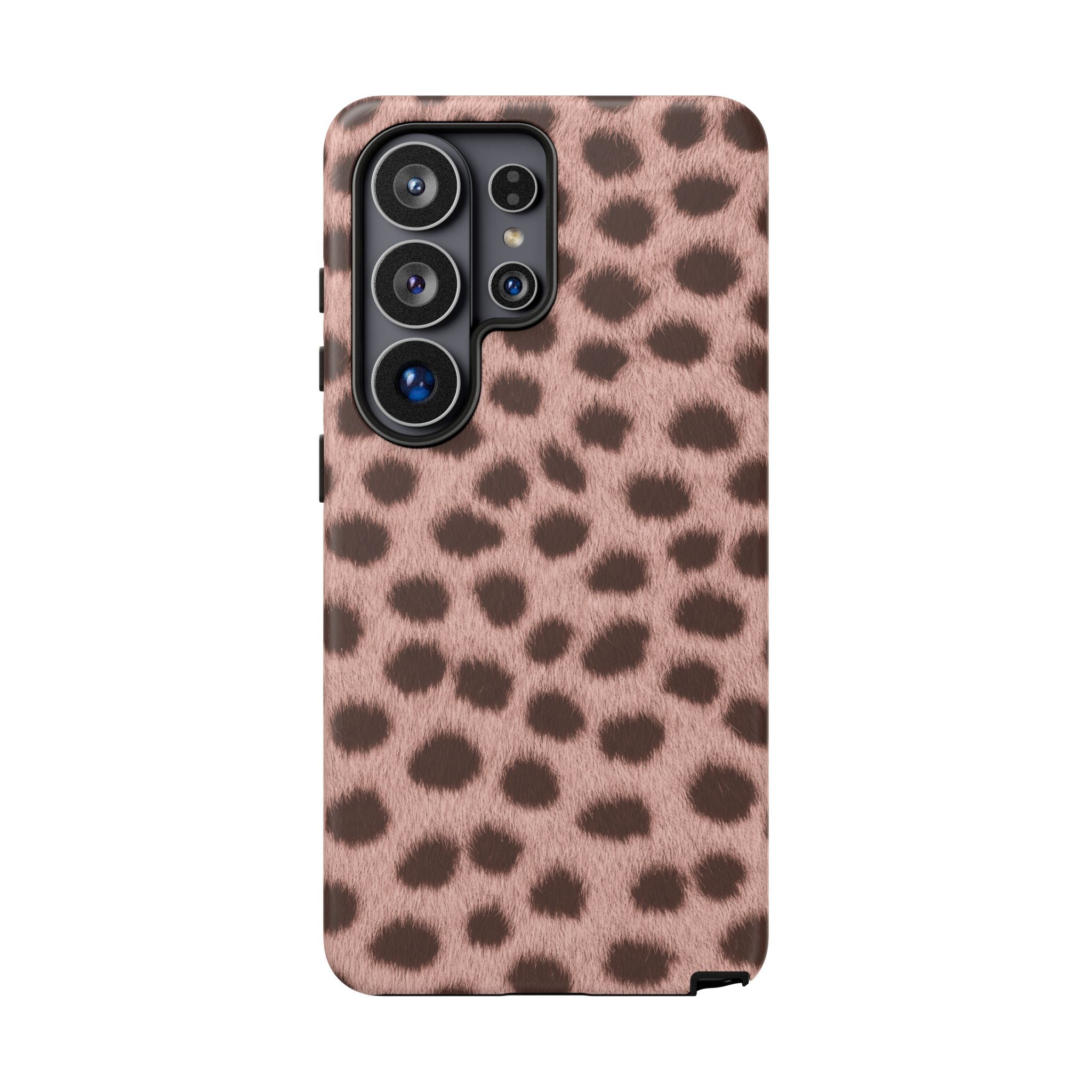 Pink Cheetah Print Phone Case - Blush Real Spot Tough Case for iPhone and Samsung, Soft Animal Print