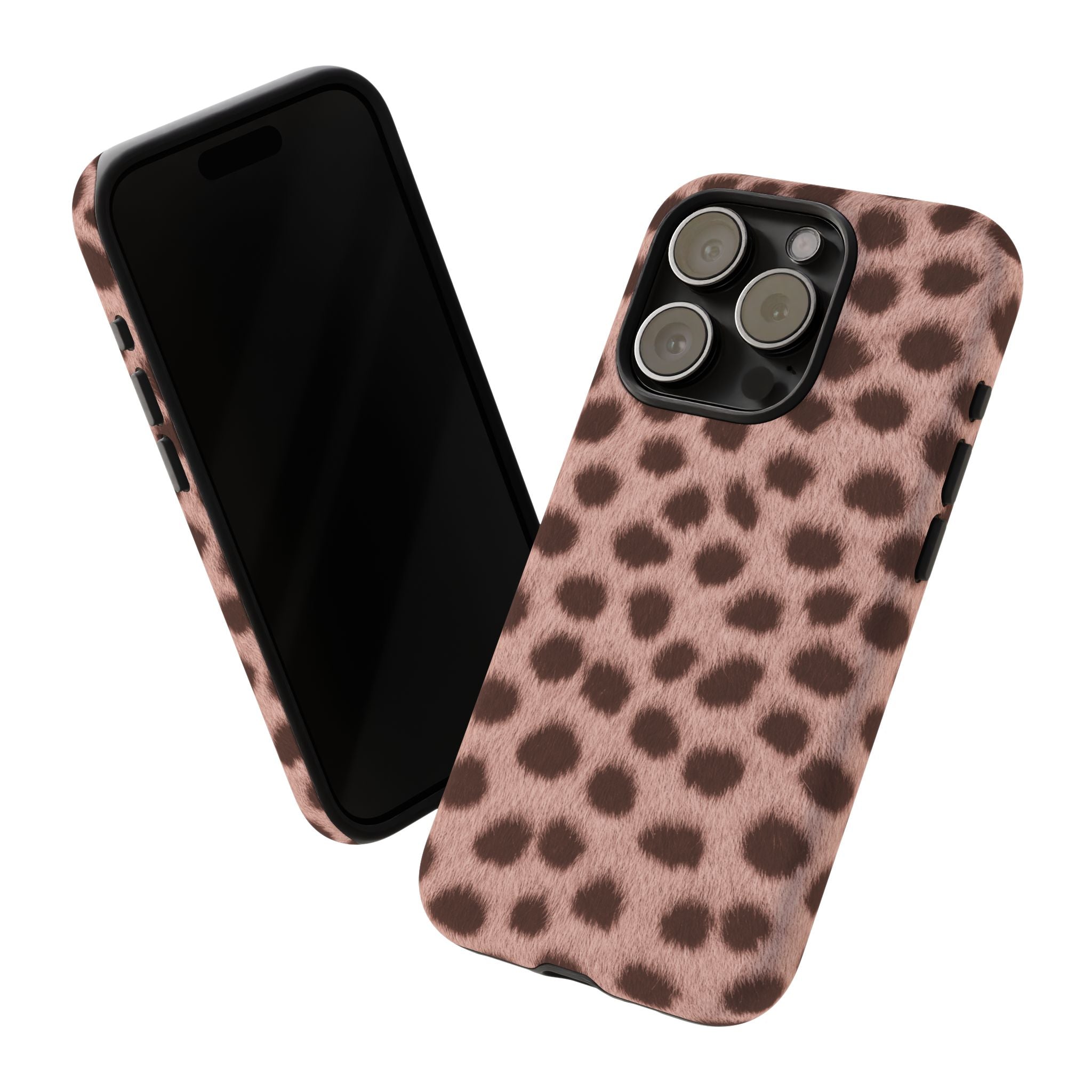 Pink Cheetah Print Phone Case - Blush Real Spot Tough Case for iPhone and Samsung, Soft Animal Print