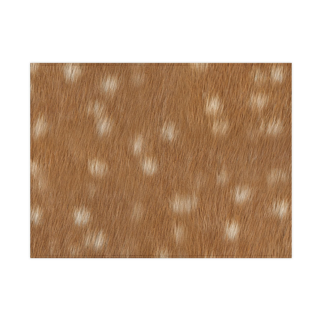 Deer print baby blanket — photographic fawn markings on soft fleece
