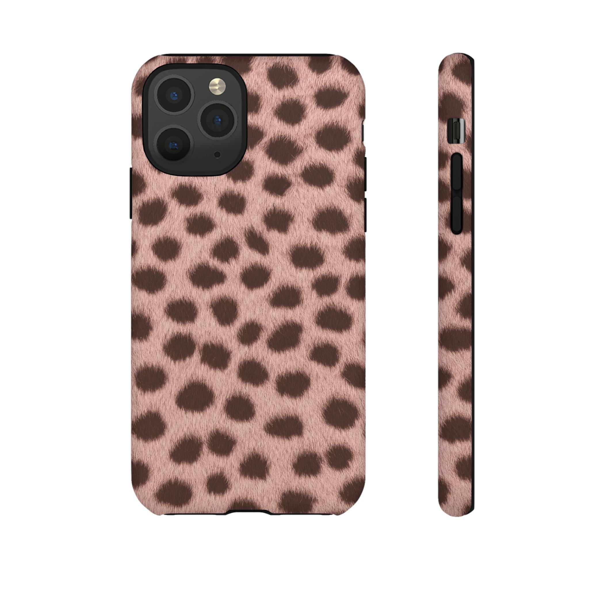 Pink Cheetah Print Phone Case - Blush Real Spot Tough Case for iPhone and Samsung, Soft Animal Print