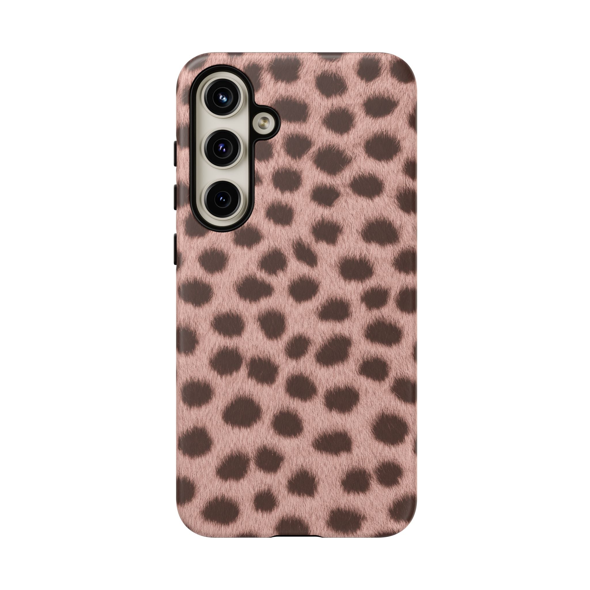 Pink Cheetah Print Phone Case - Blush Real Spot Tough Case for iPhone and Samsung, Soft Animal Print