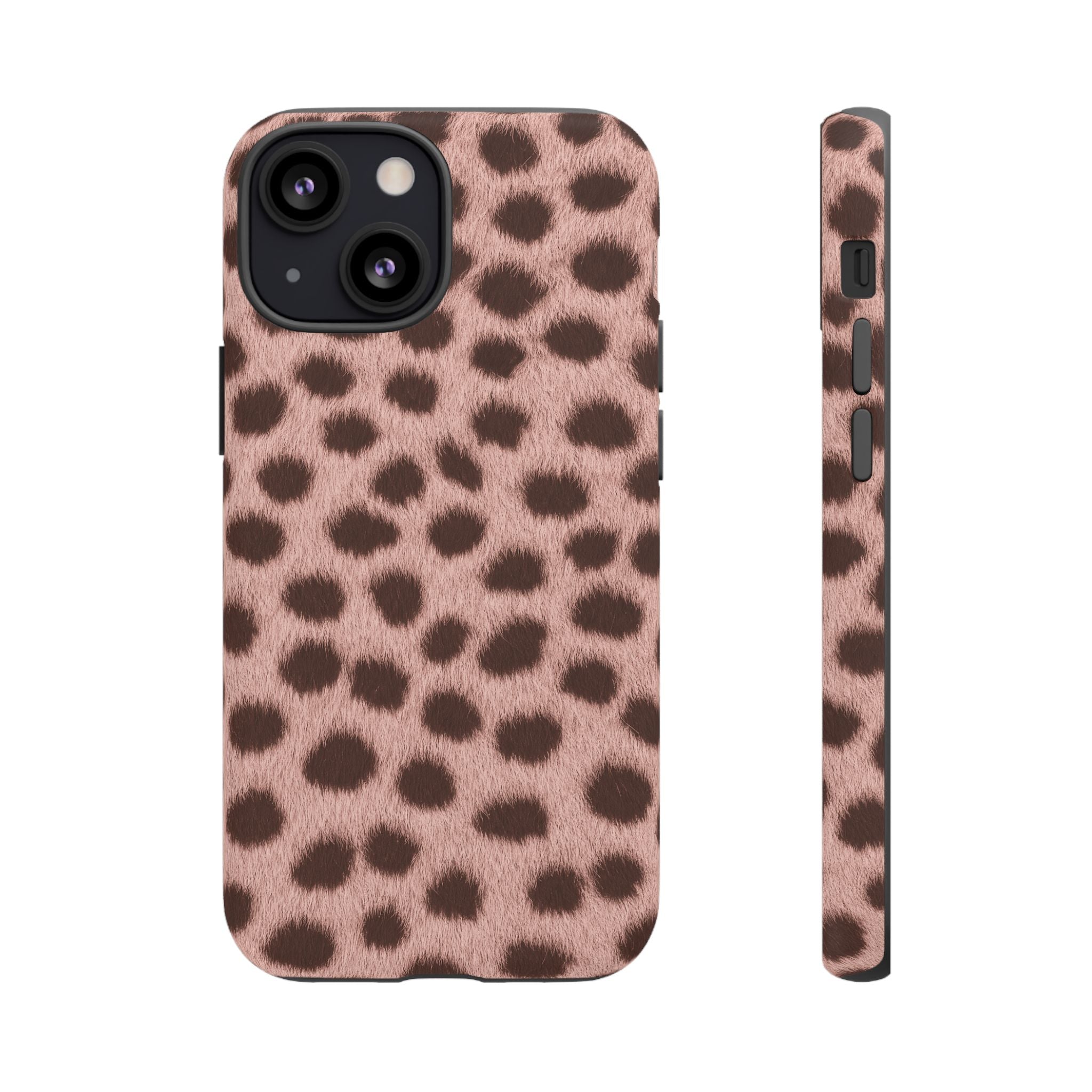 Pink Cheetah Print Phone Case - Blush Real Spot Tough Case for iPhone and Samsung, Soft Animal Print