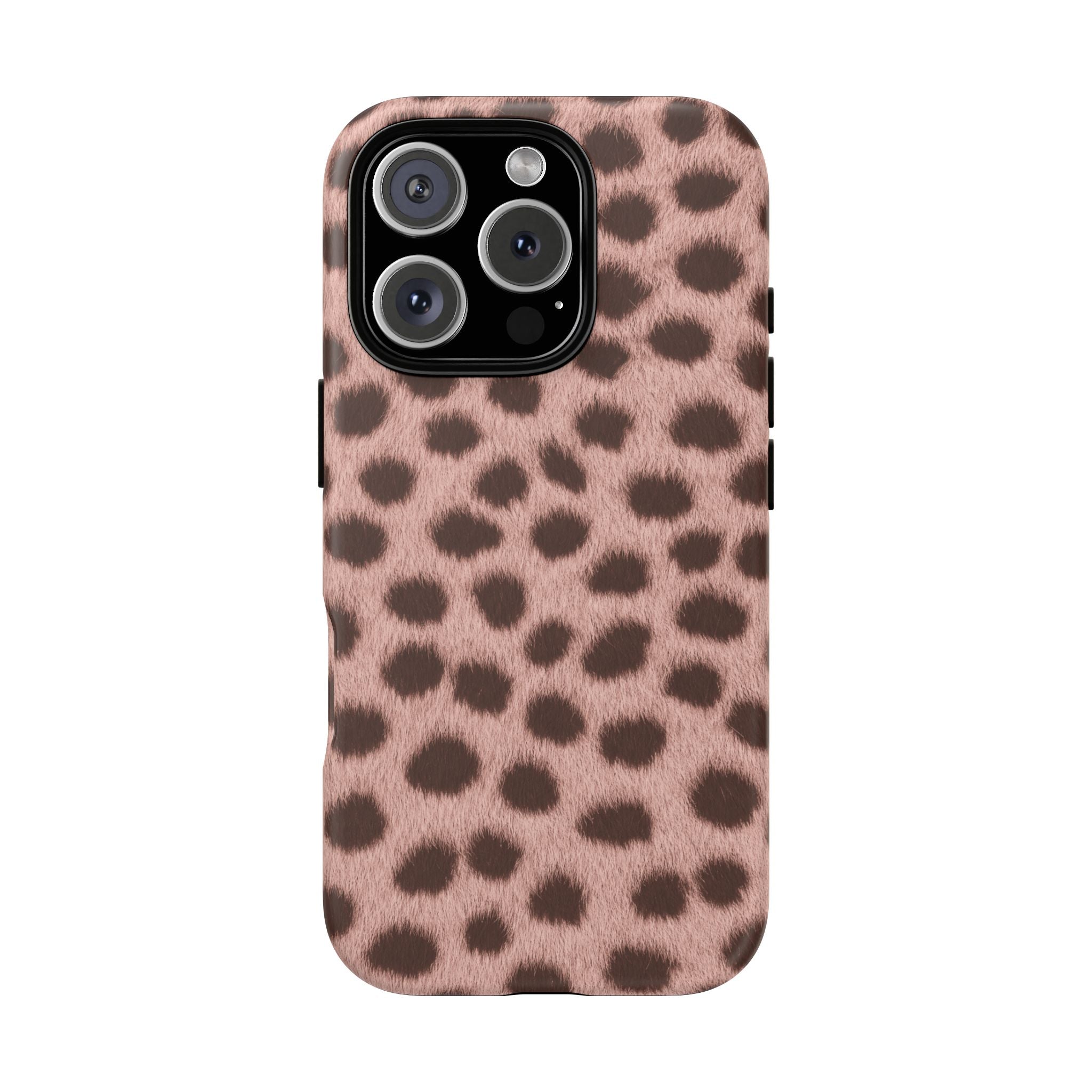 Pink Cheetah Print Phone Case - Blush Real Spot Tough Case for iPhone and Samsung, Soft Animal Print