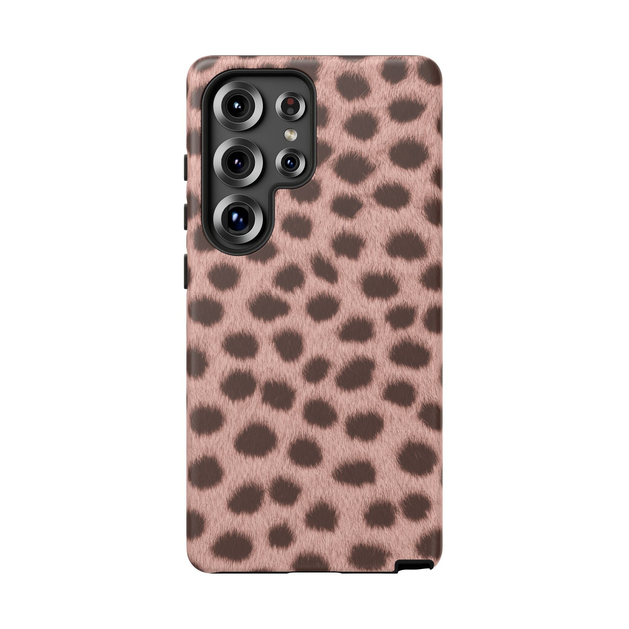 Pink Cheetah Print Phone Case - Blush Real Spot Tough Case for iPhone and Samsung, Soft Animal Print