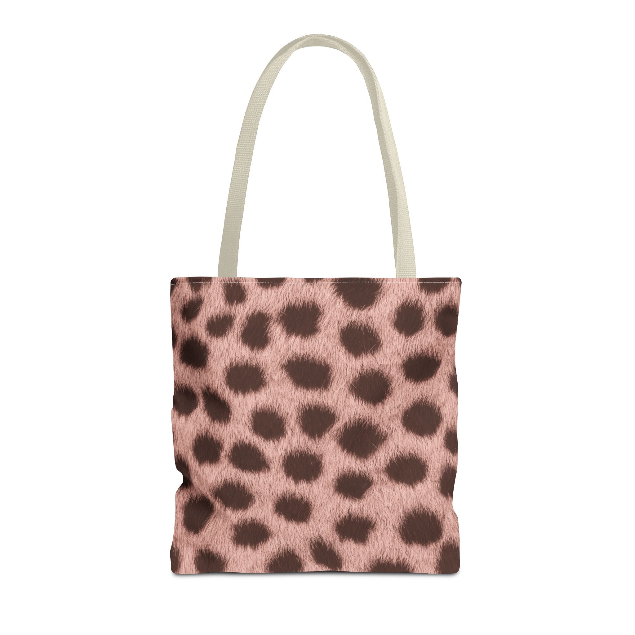 Pink Cheetah Print Tote Bag - Blush Real Spot Canvas Tote, Bold Animal Print Shoulder Bag, 3 Sizes