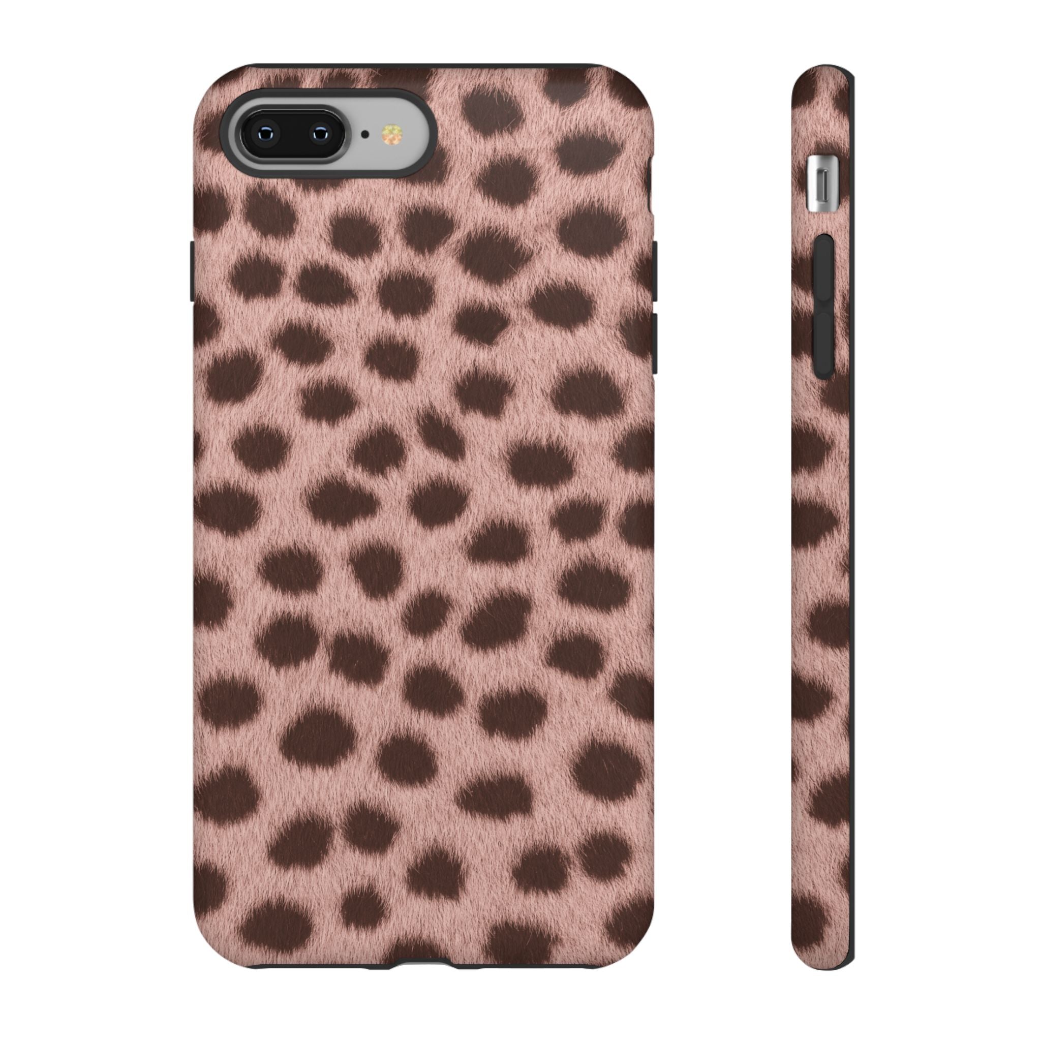 Pink Cheetah Print Phone Case - Blush Real Spot Tough Case for iPhone and Samsung, Soft Animal Print