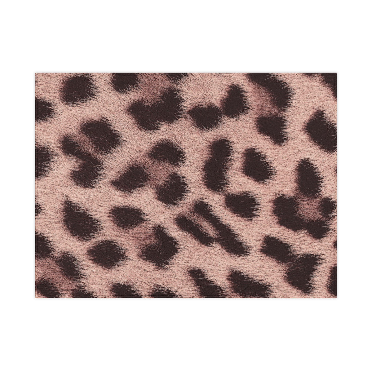 Pink leopard print baby blanket on soft fleece, 30 by 40 inches