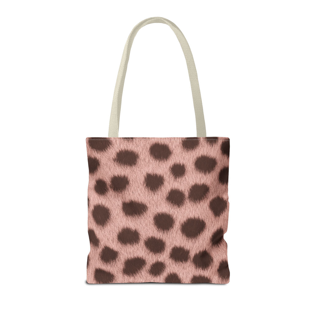 Pink Cheetah Print Tote Bag - Blush Real Spot Canvas Tote, Bold Animal Print Shoulder Bag, 3 Sizes