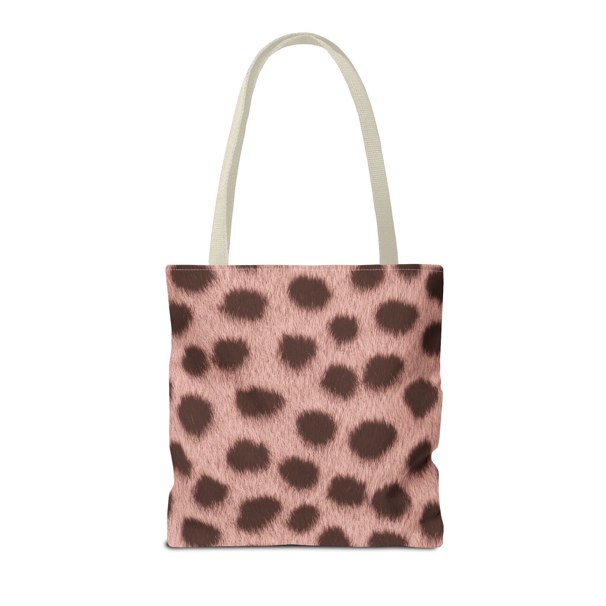 Pink Cheetah Print Tote Bag - Blush Real Spot Canvas Tote, Bold Animal Print Shoulder Bag, 3 Sizes