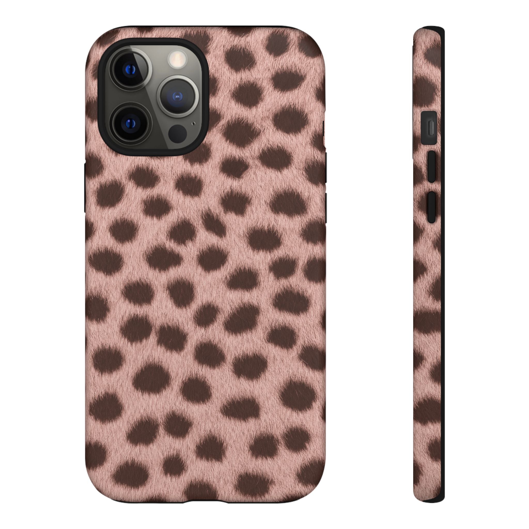 Pink Cheetah Print Phone Case - Blush Real Spot Tough Case for iPhone and Samsung, Soft Animal Print